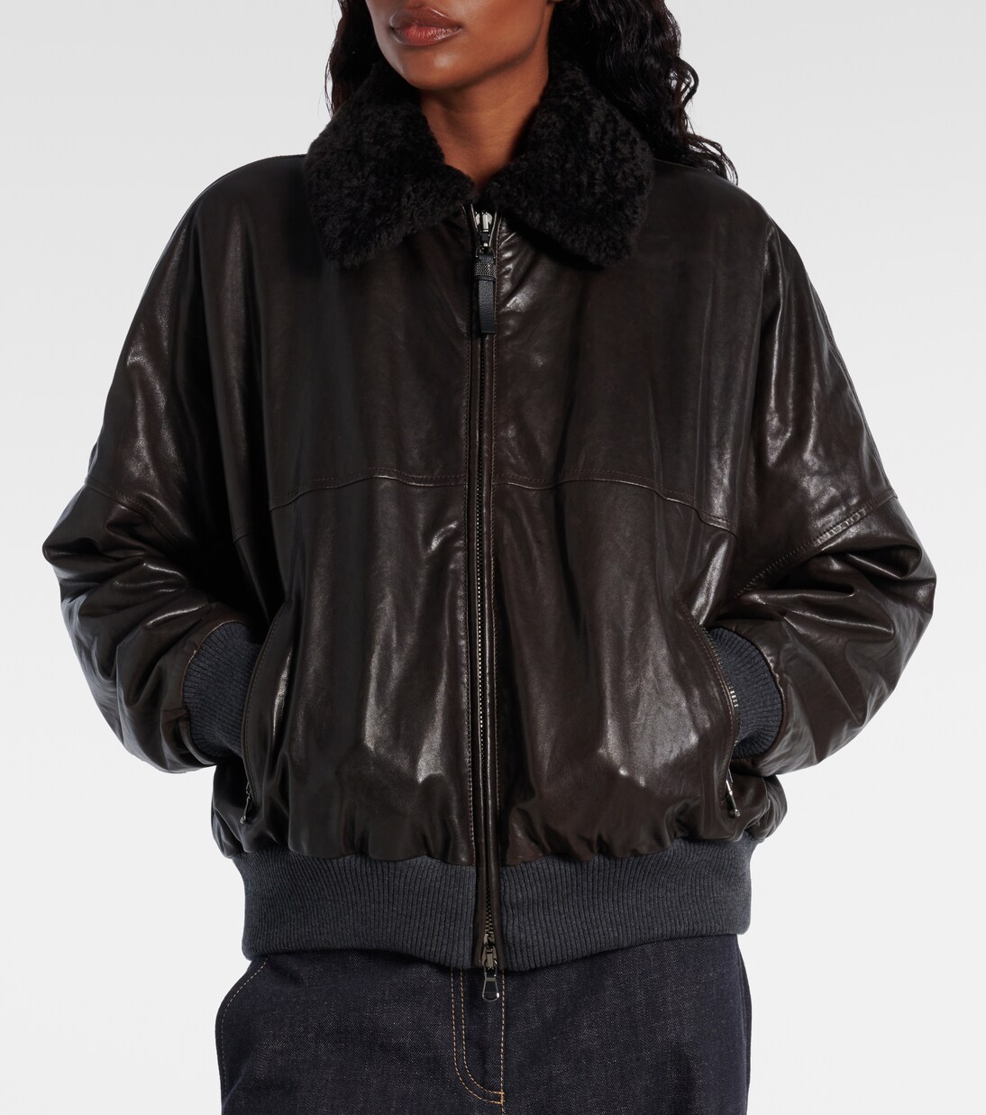Leather blouson | Brunello Cucinelli
