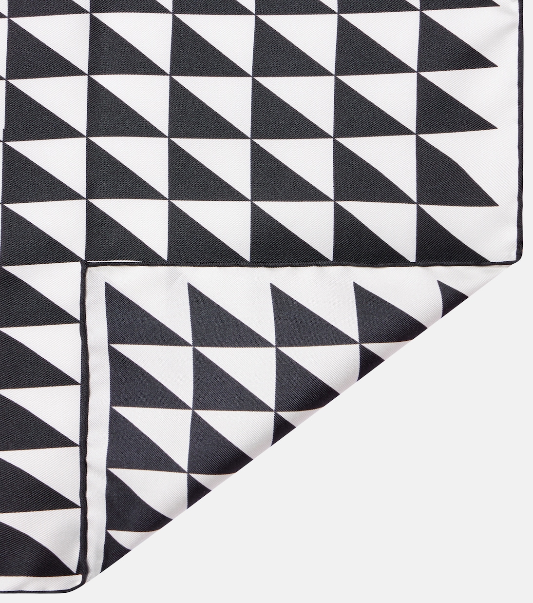 Printed silk twill scarf | Prada