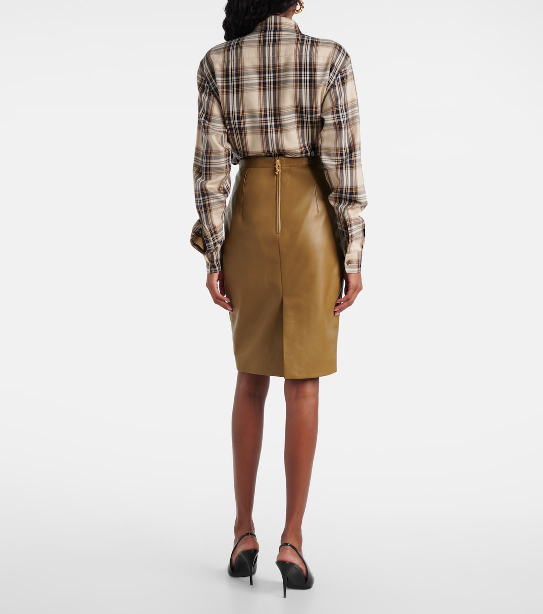 Falda tubo de piel | Saint Laurent