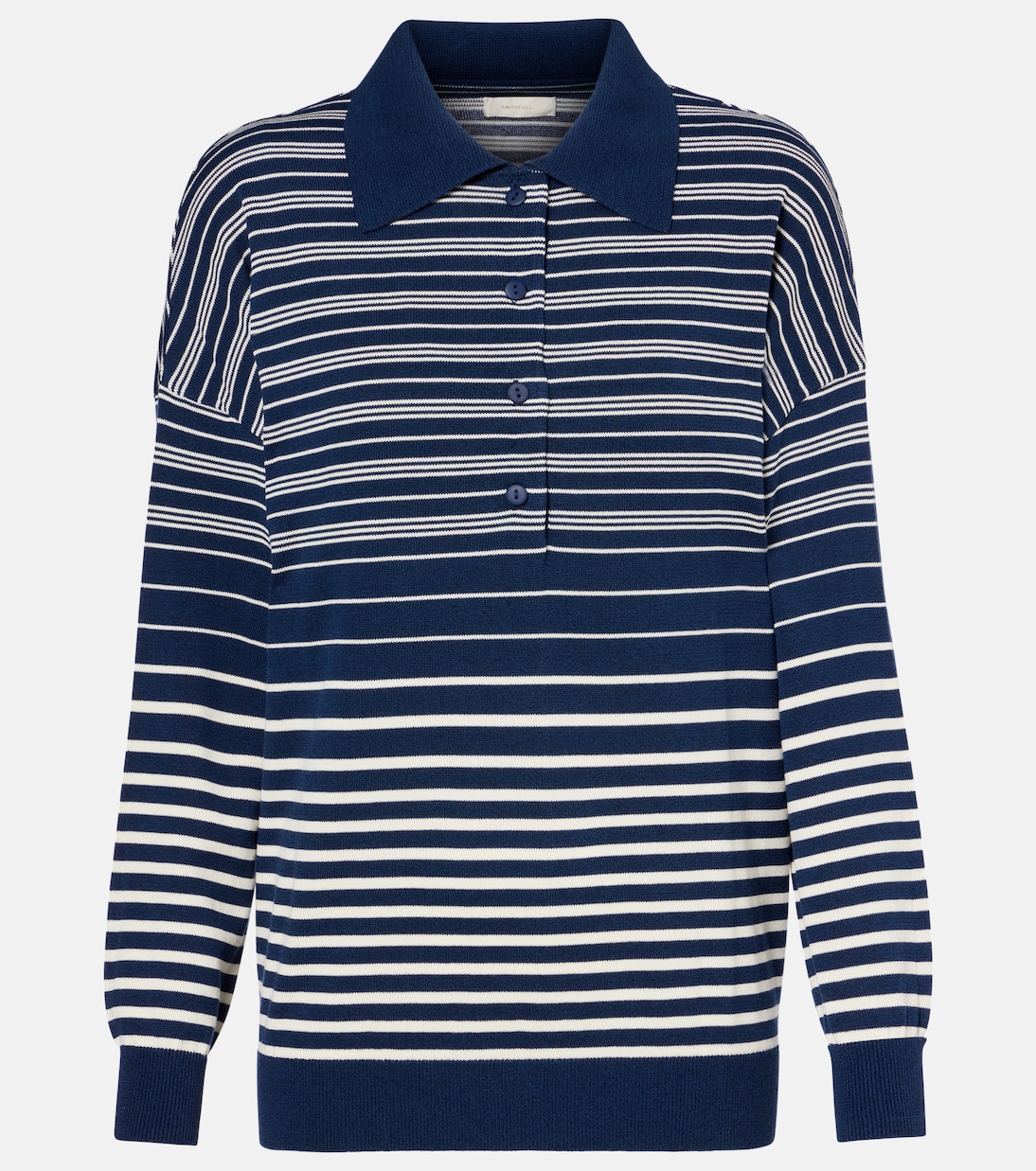 Harlow striped oversized polo sweater | Faithfull