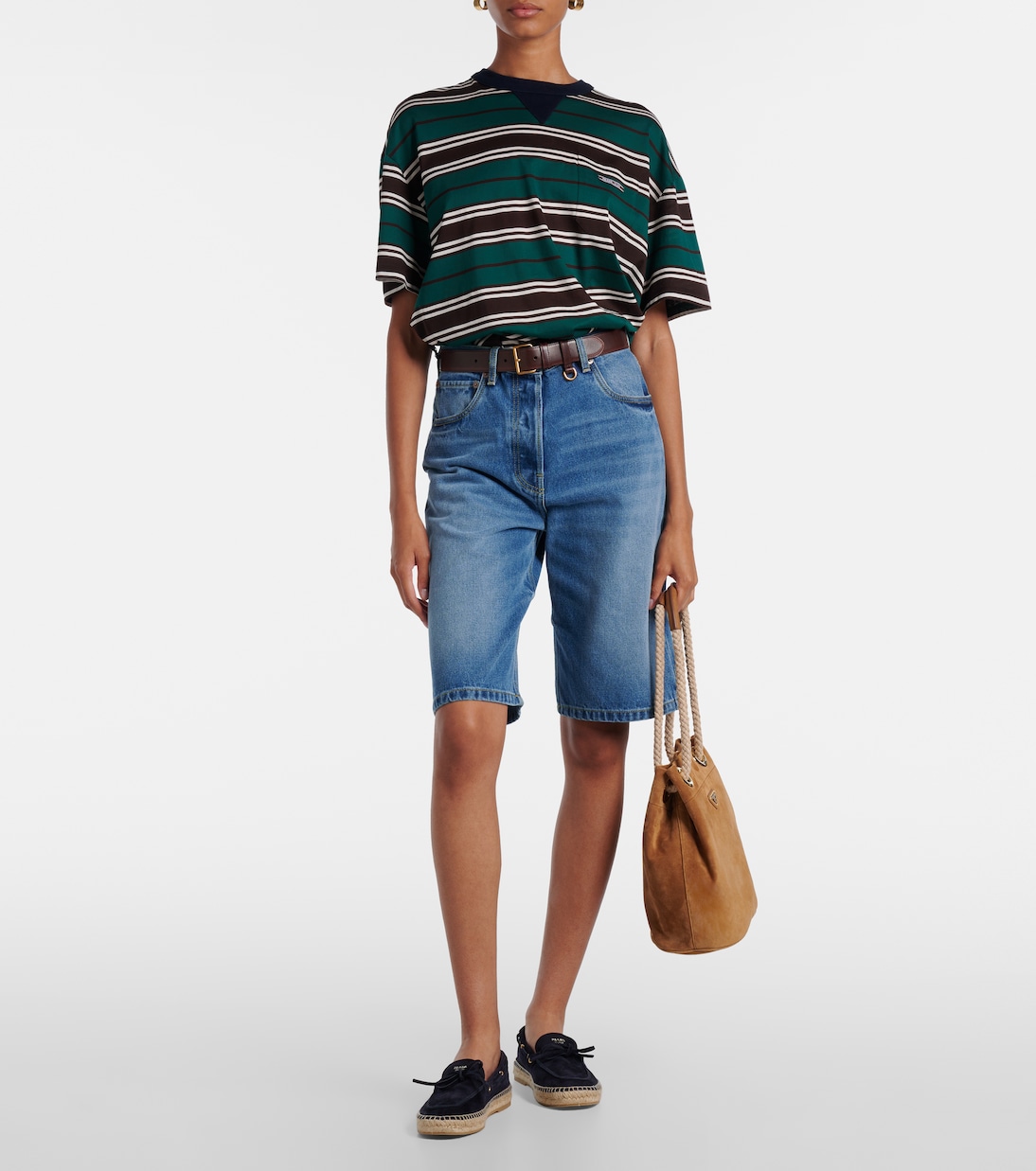 Prada Mariner Small suede bucket bag | Prada