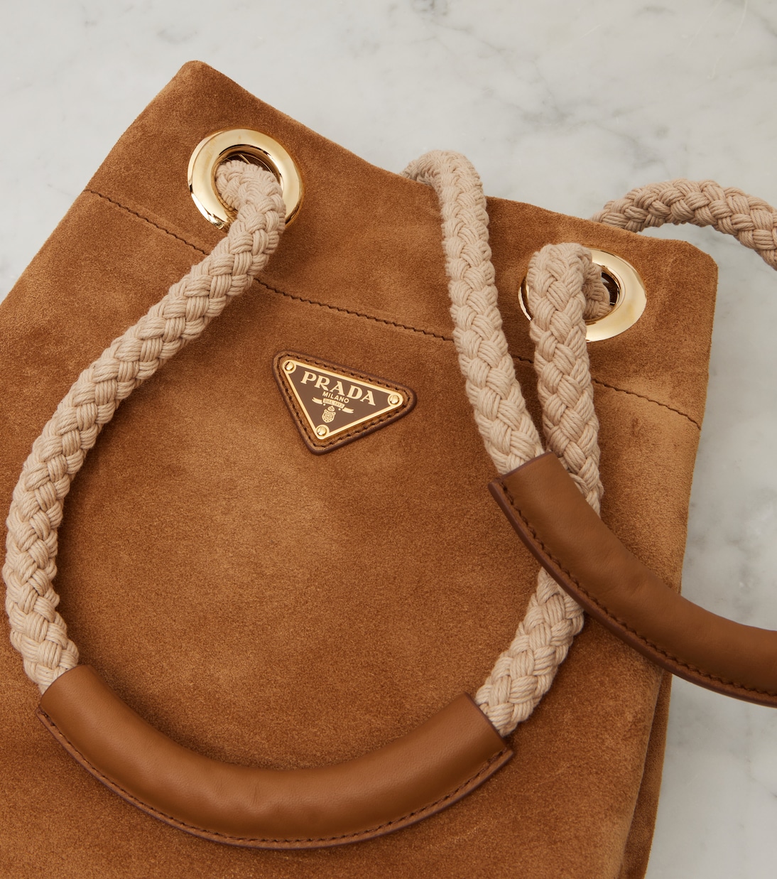 Prada Mariner Small suede bucket bag | Prada