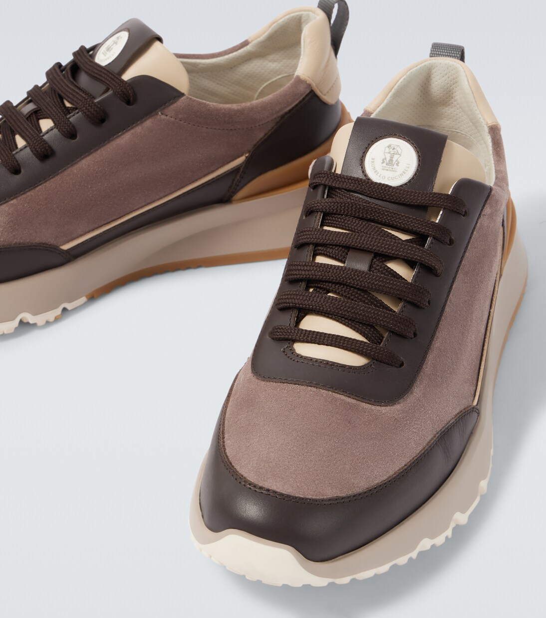 Zapatillas de ante con piel | Brunello Cucinelli