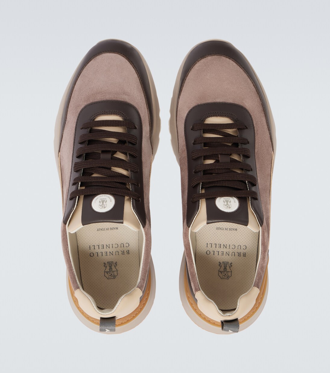 Zapatillas de ante con piel | Brunello Cucinelli