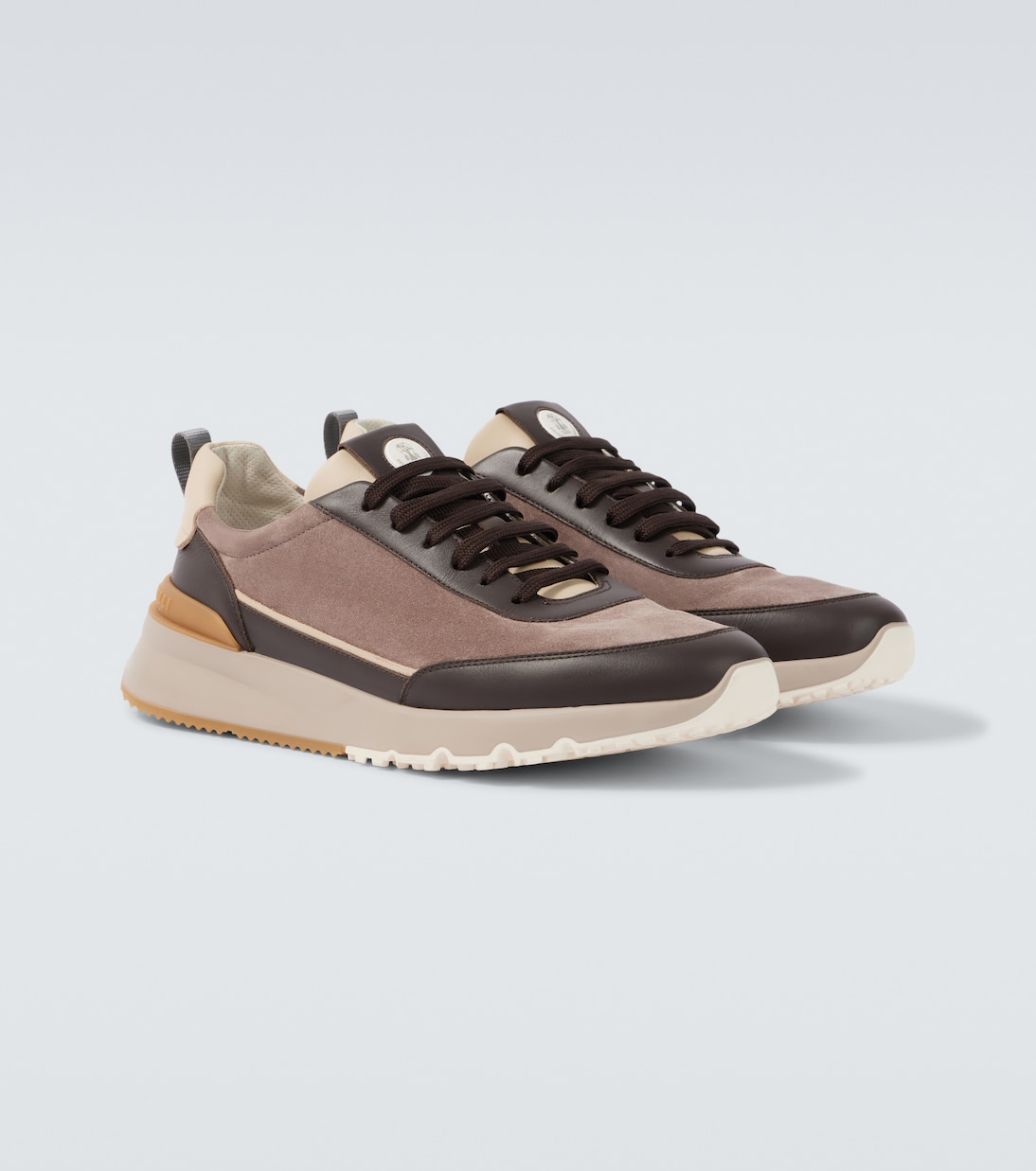 Zapatillas de ante con piel | Brunello Cucinelli
