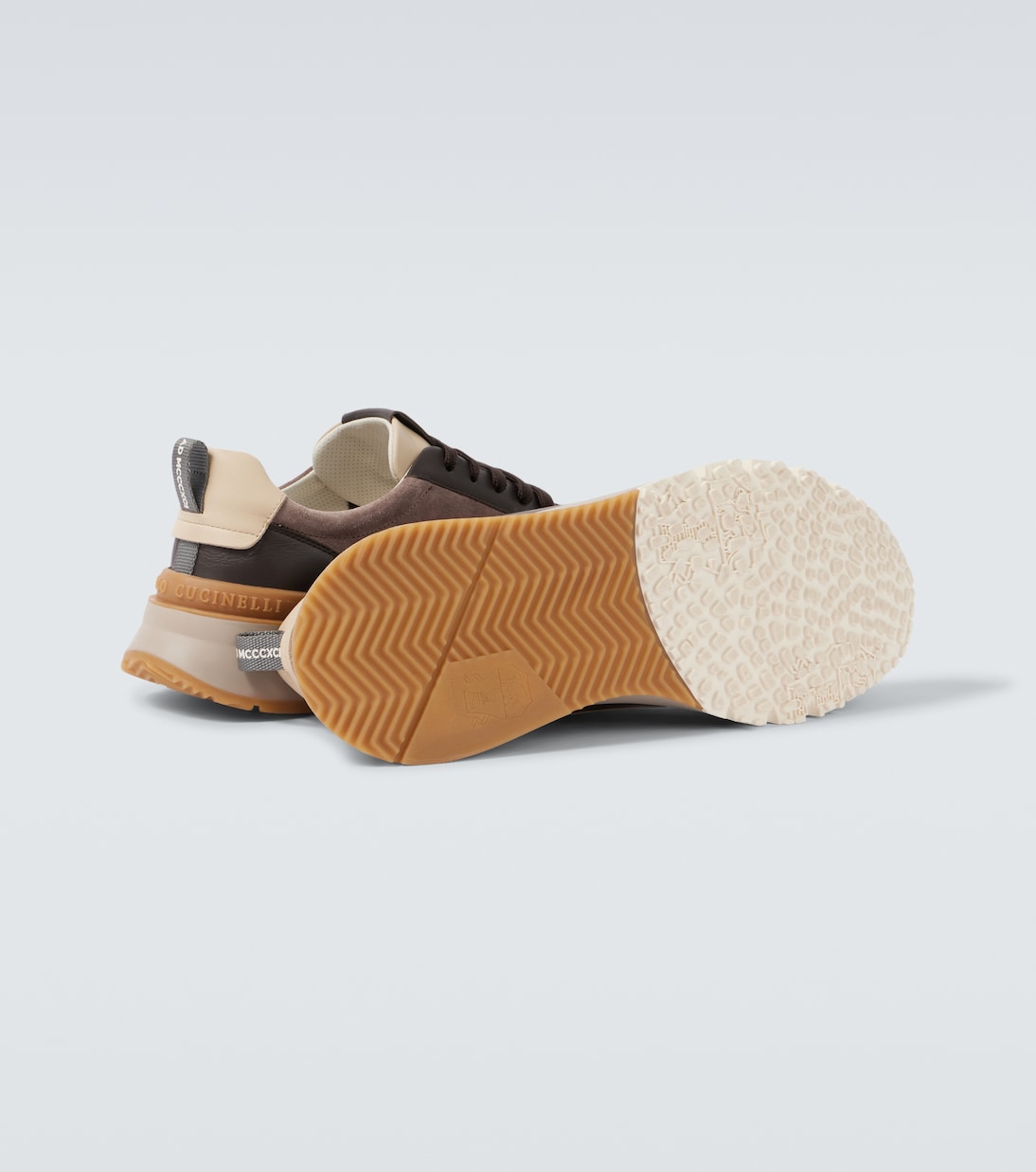 Zapatillas de ante con piel | Brunello Cucinelli