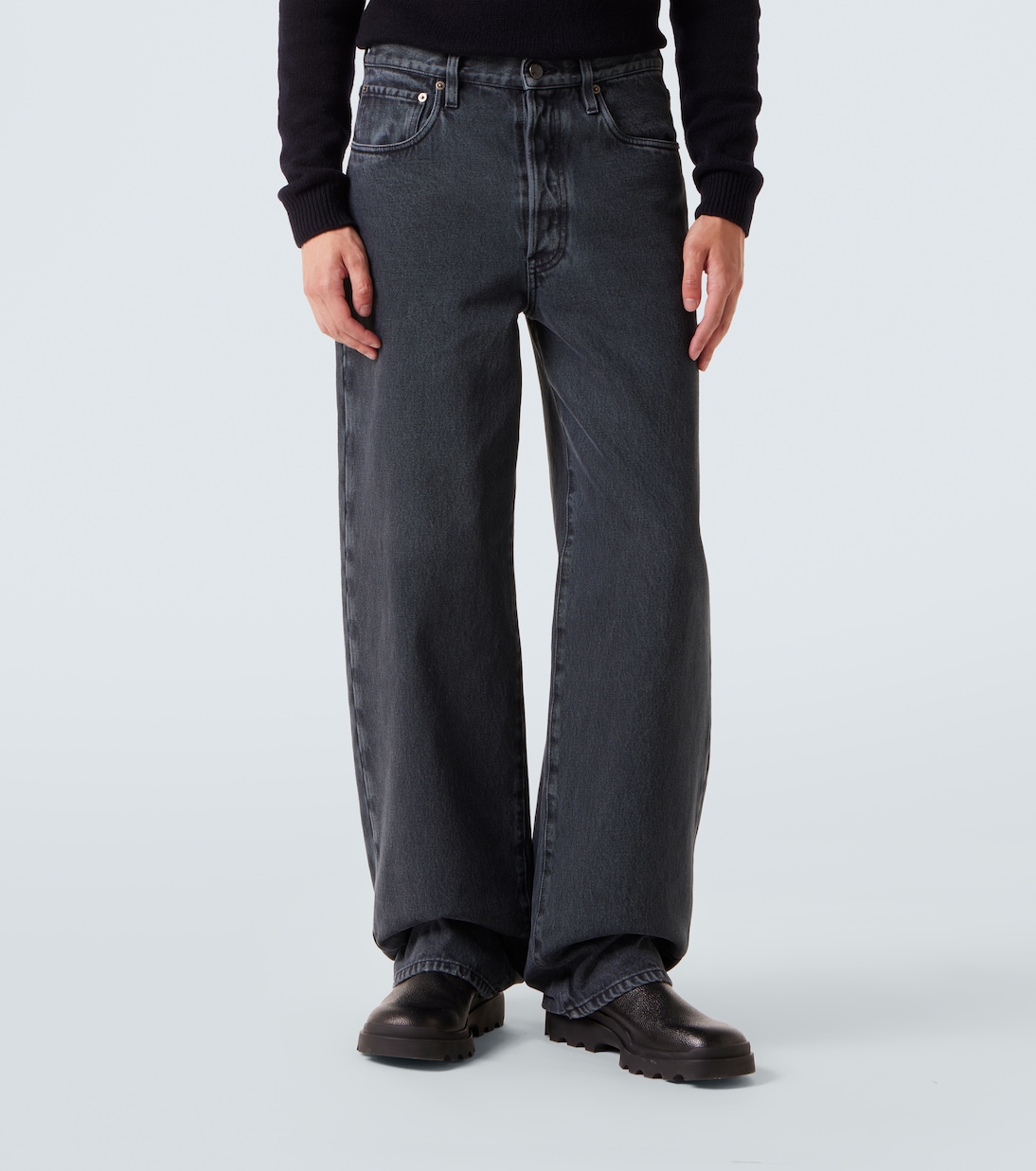 High-rise wide-leg jeans | Prada