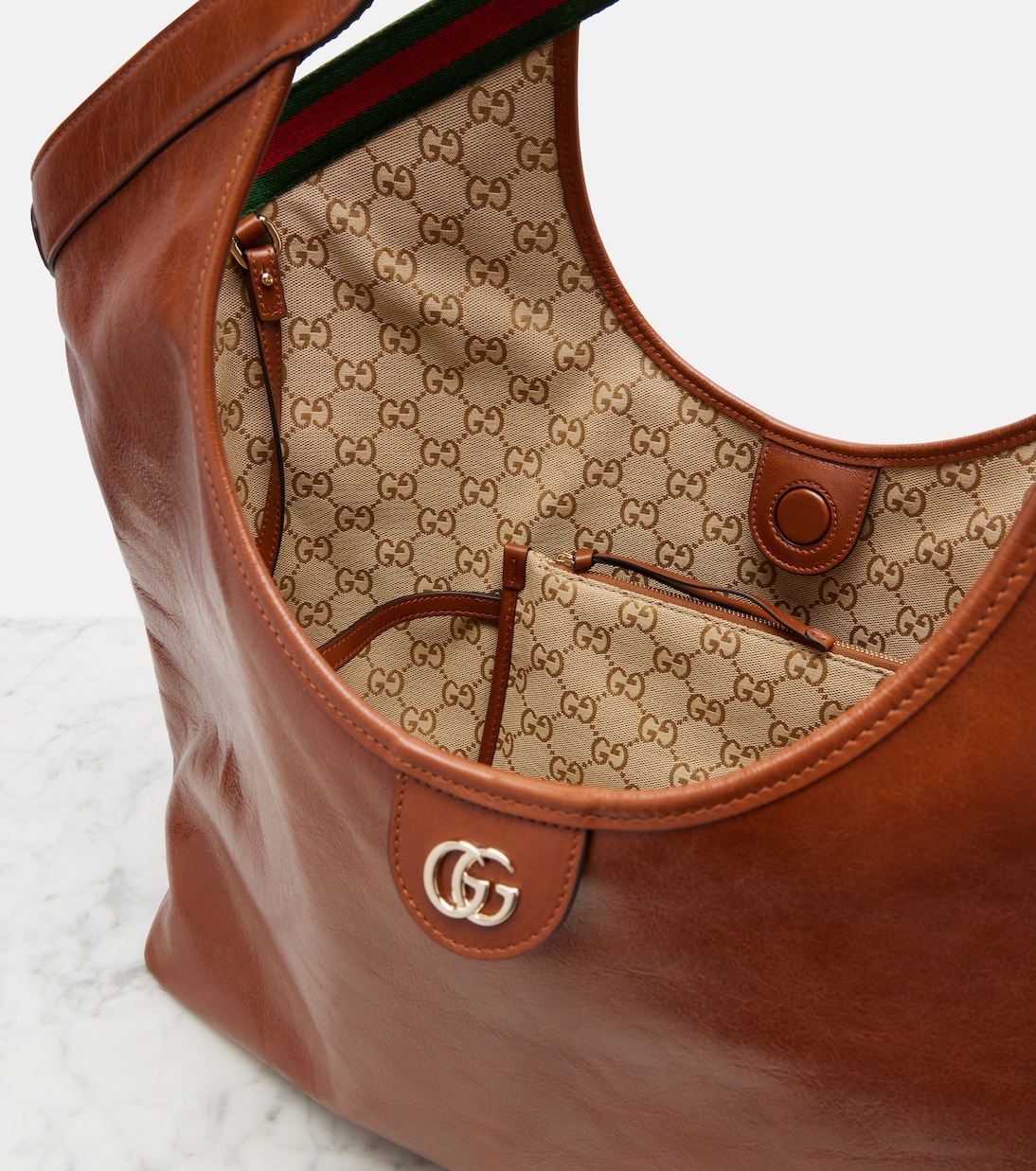 Gucci Giglio Large leather tote bag | Gucci