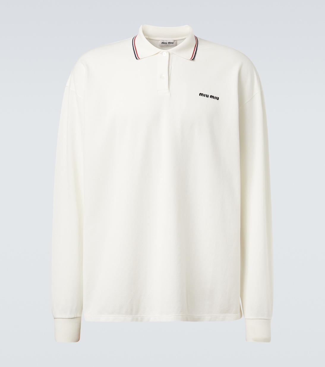 Cotton piqué polo shirt | Miu Miu