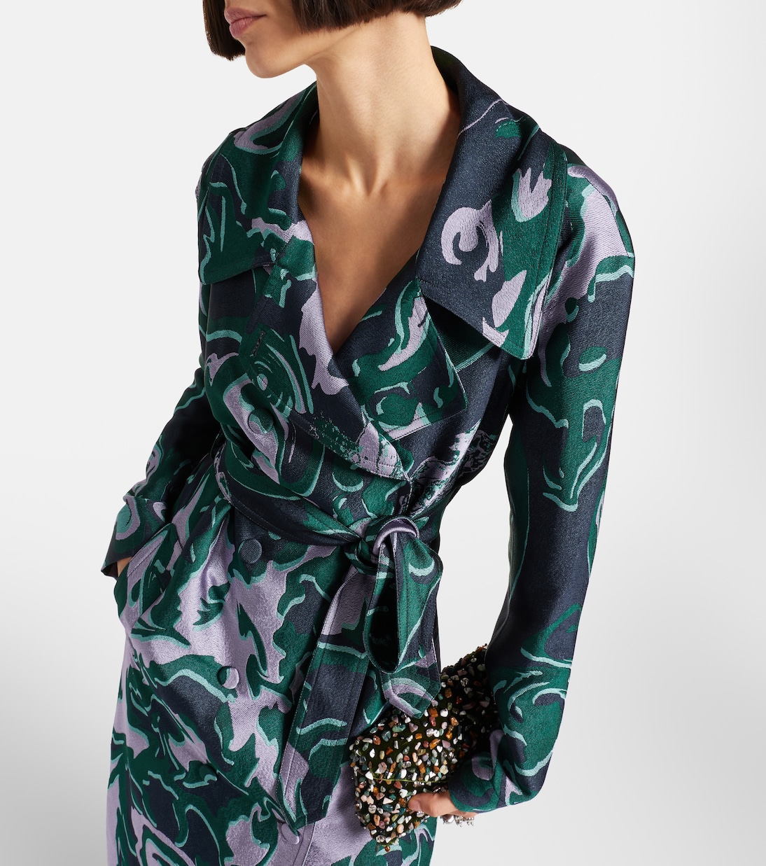 Printed trench coat | Dries Van Noten