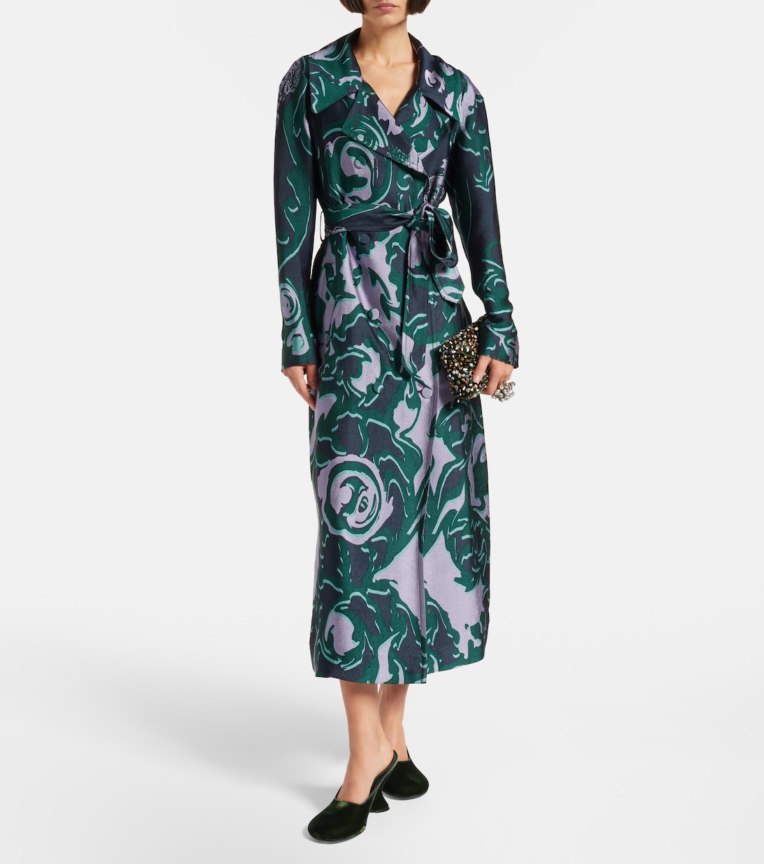 Printed trench coat | Dries Van Noten