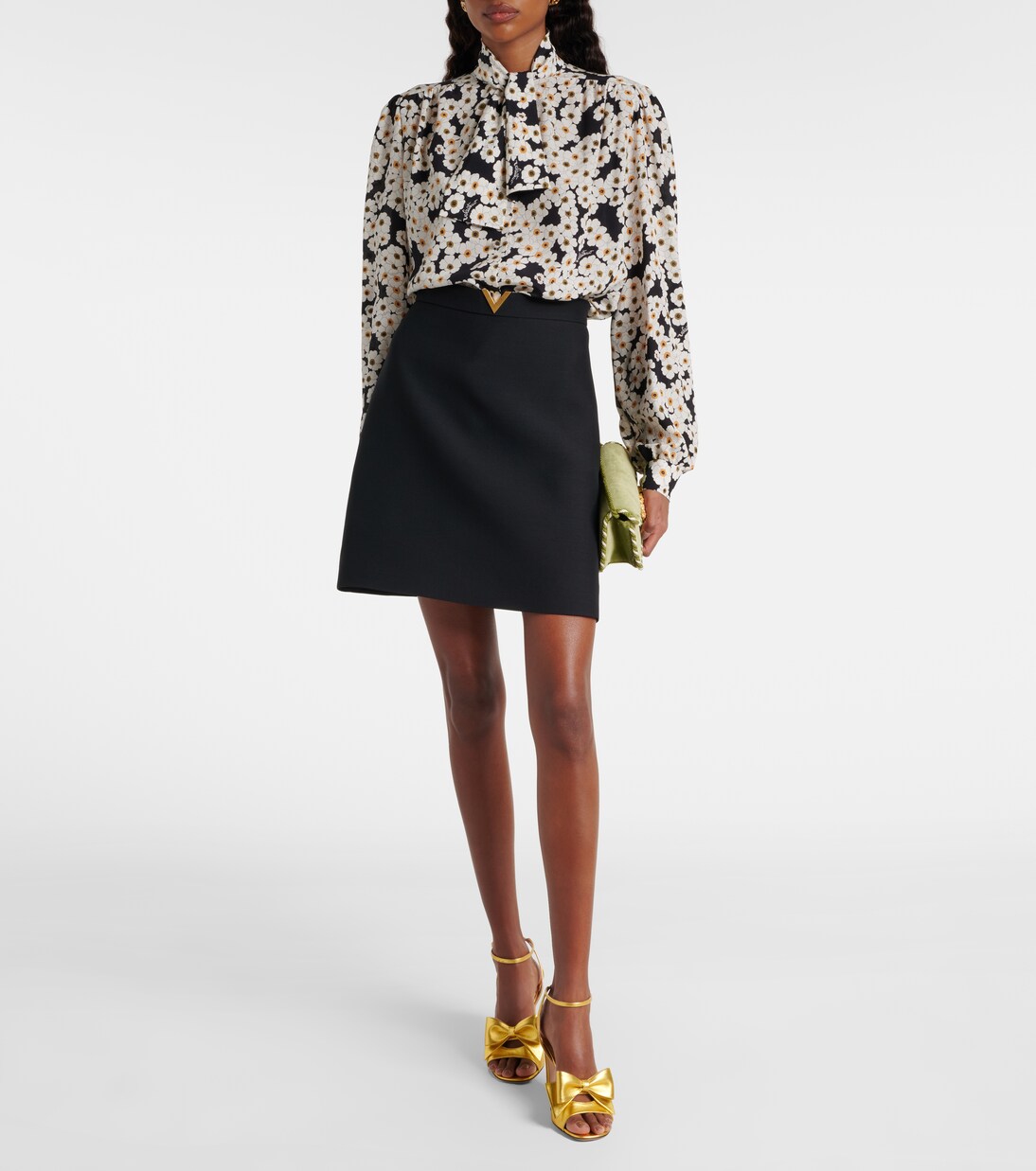 Camisa de satén de seda floral | Valentino