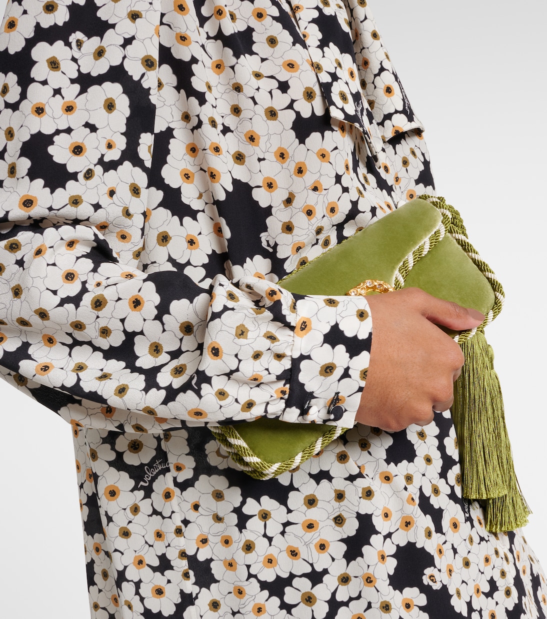 Camisa de satén de seda floral | Valentino