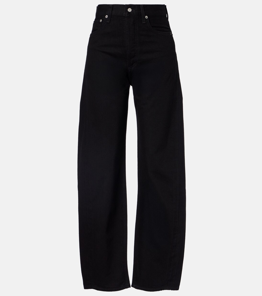 Luna Pieced mid-rise barrel-leg jeans | Agolde