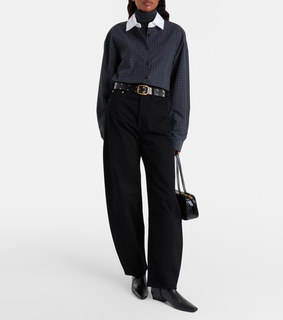 Luna Pieced mid-rise barrel-leg jeans | Agolde