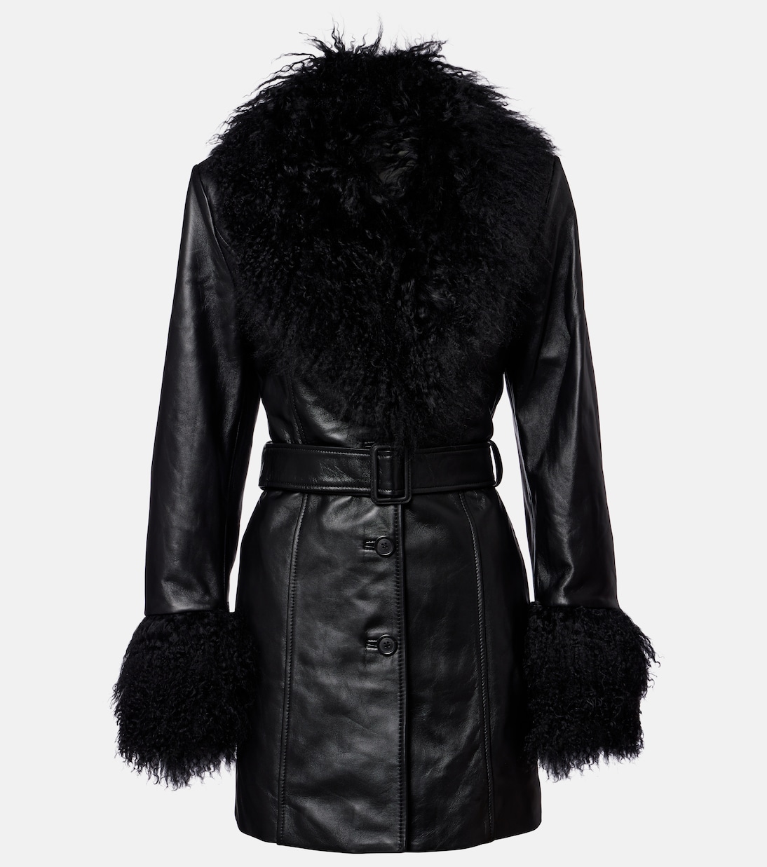 Sefa belted leather jacket | Nili Lotan