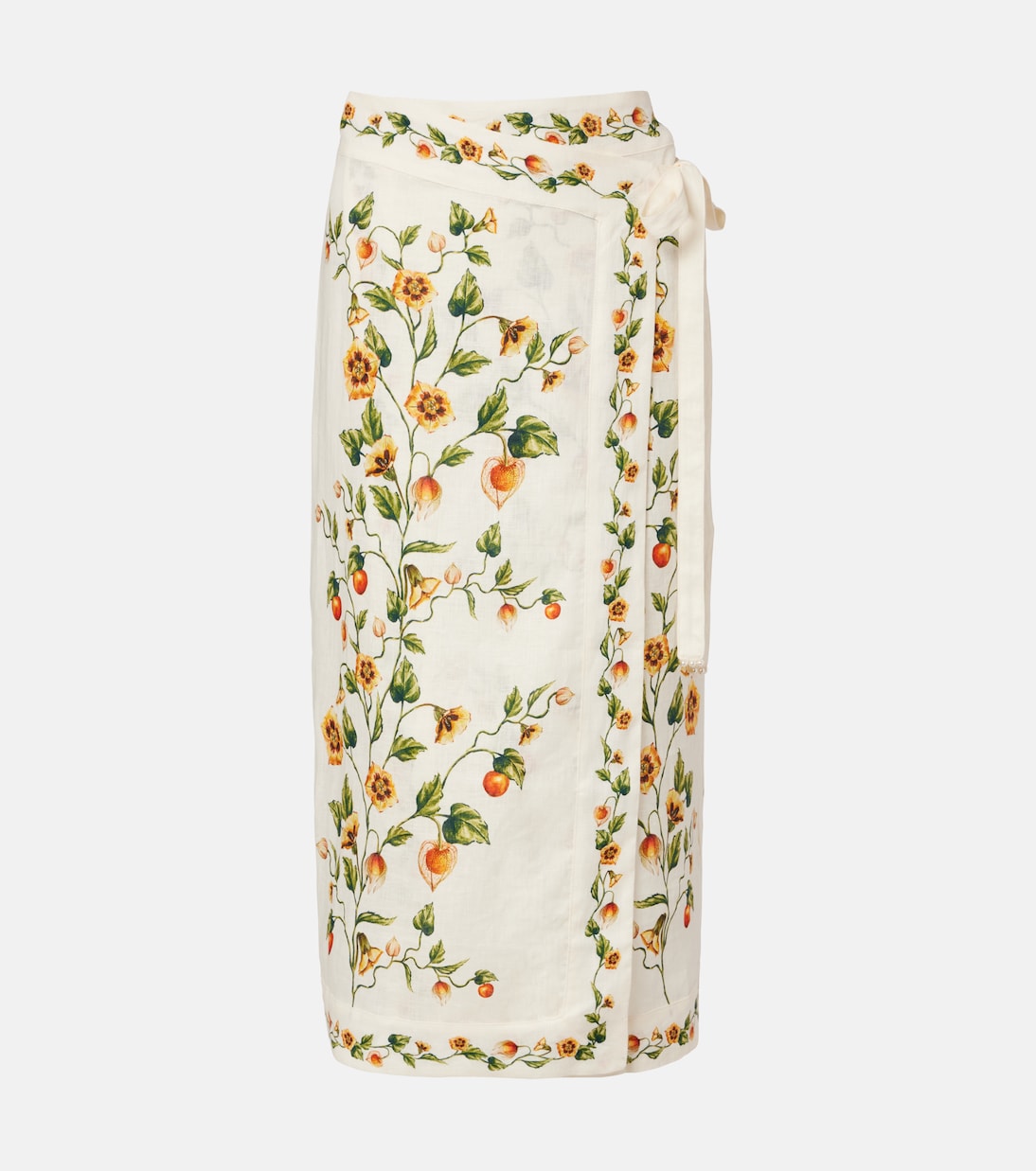 Luna floral linen beach cover-up | Agua by Agua Bendita