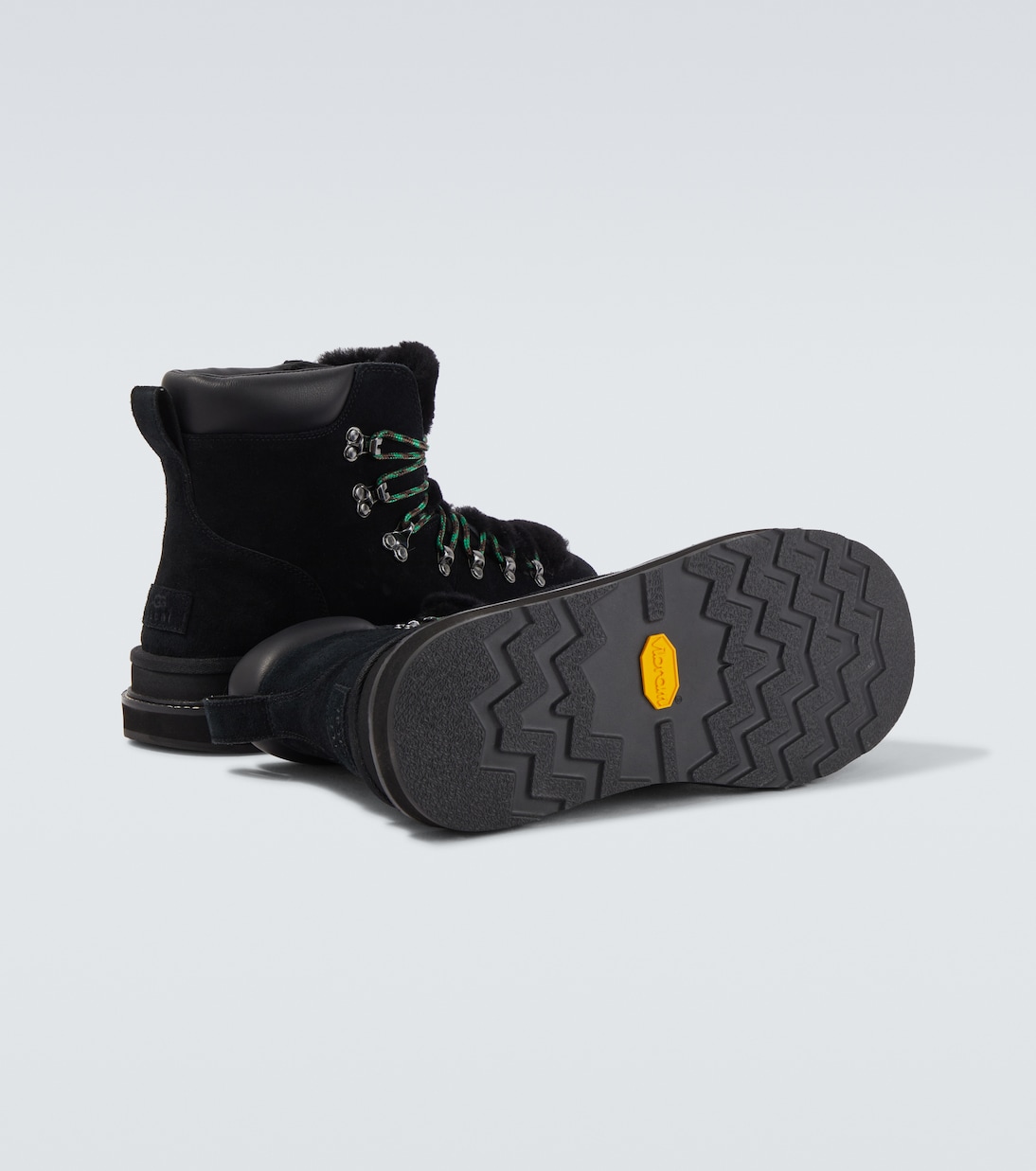 x UGG suede and shearling hiking boots | Sacai