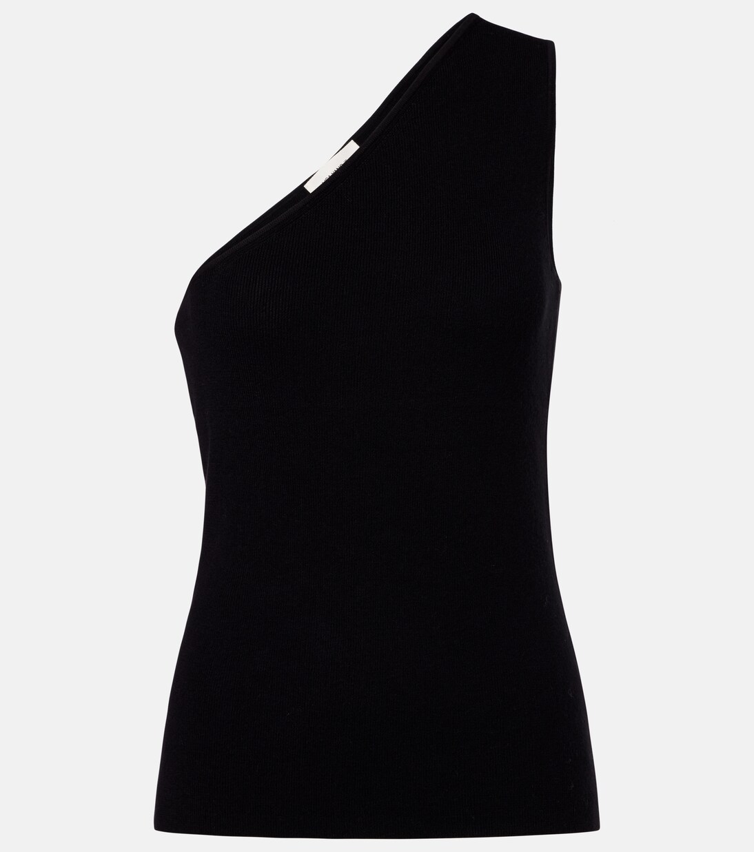 One-shoulder cotton and cashmere top | Lisa Yang