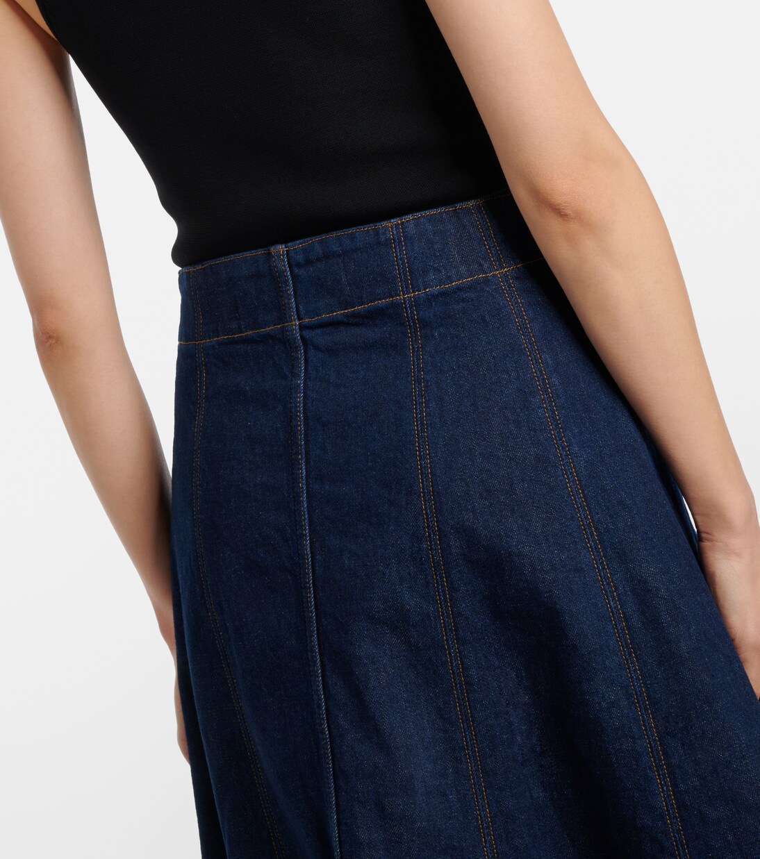 Alix denim midi skirt | Veronica Beard