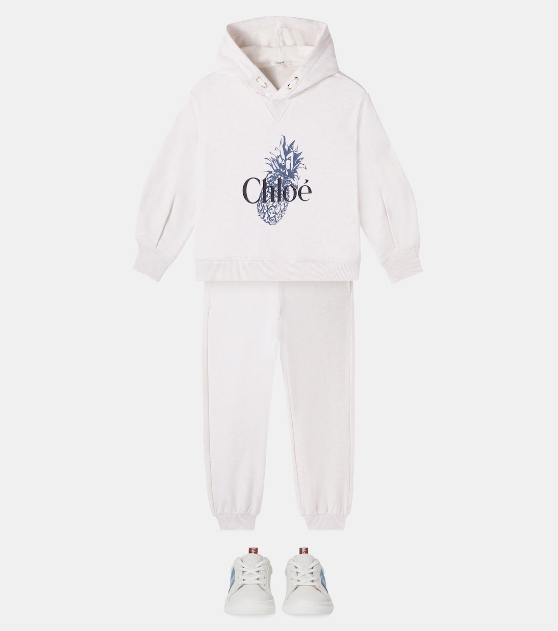 Printed cotton jersey hoodie | Chloé Kids