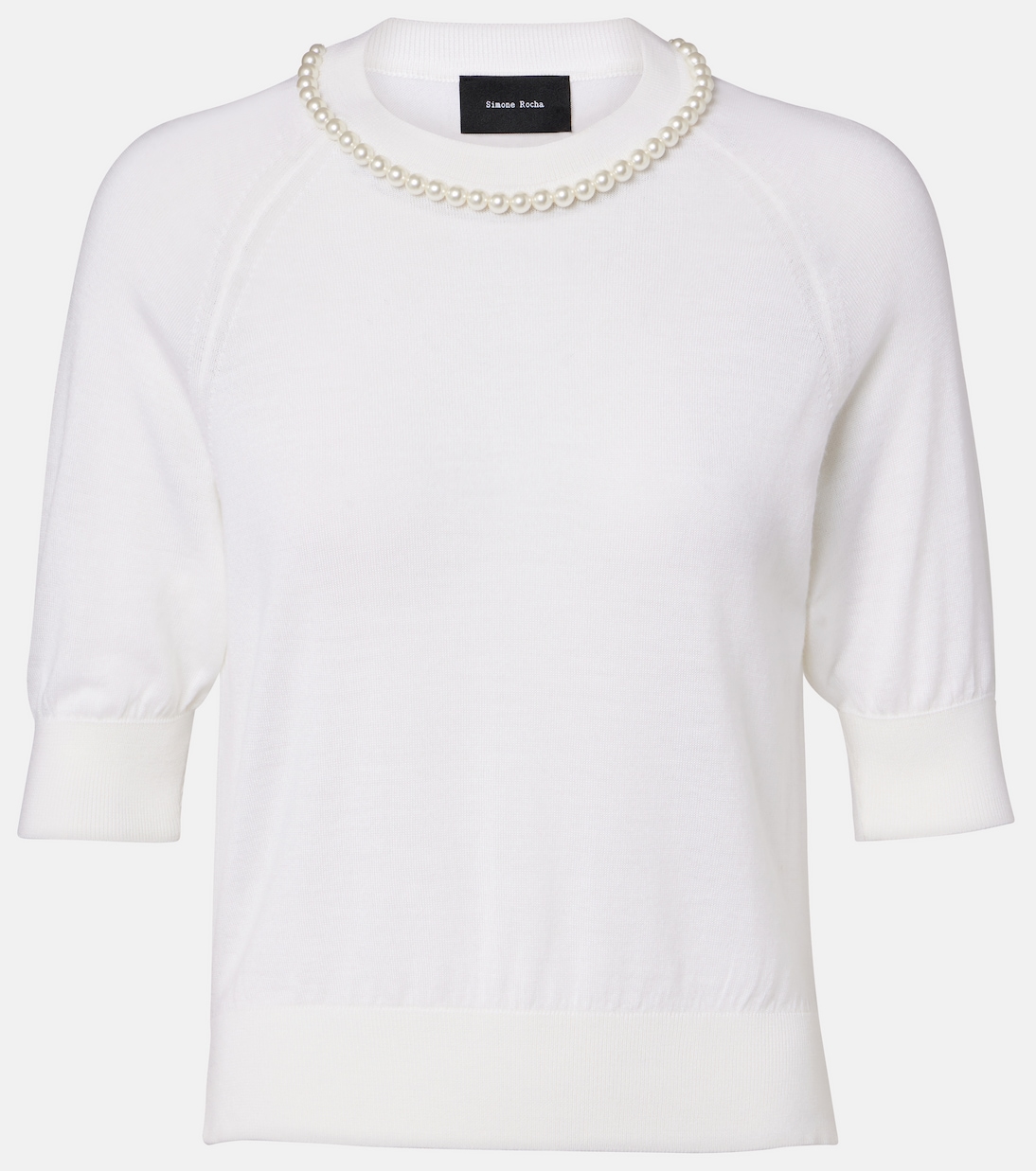 Embellished wool and silk top | Simone Rocha