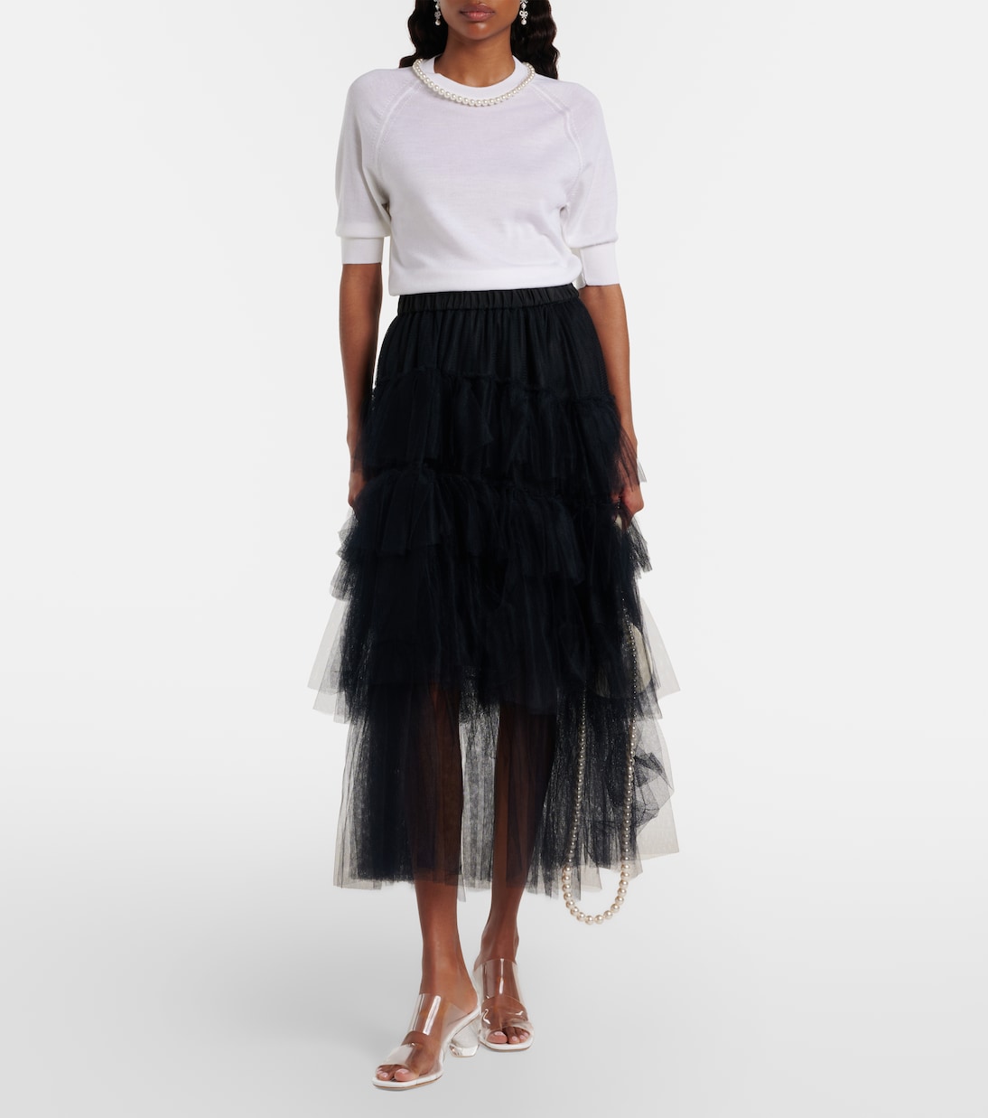 Embellished wool and silk top | Simone Rocha