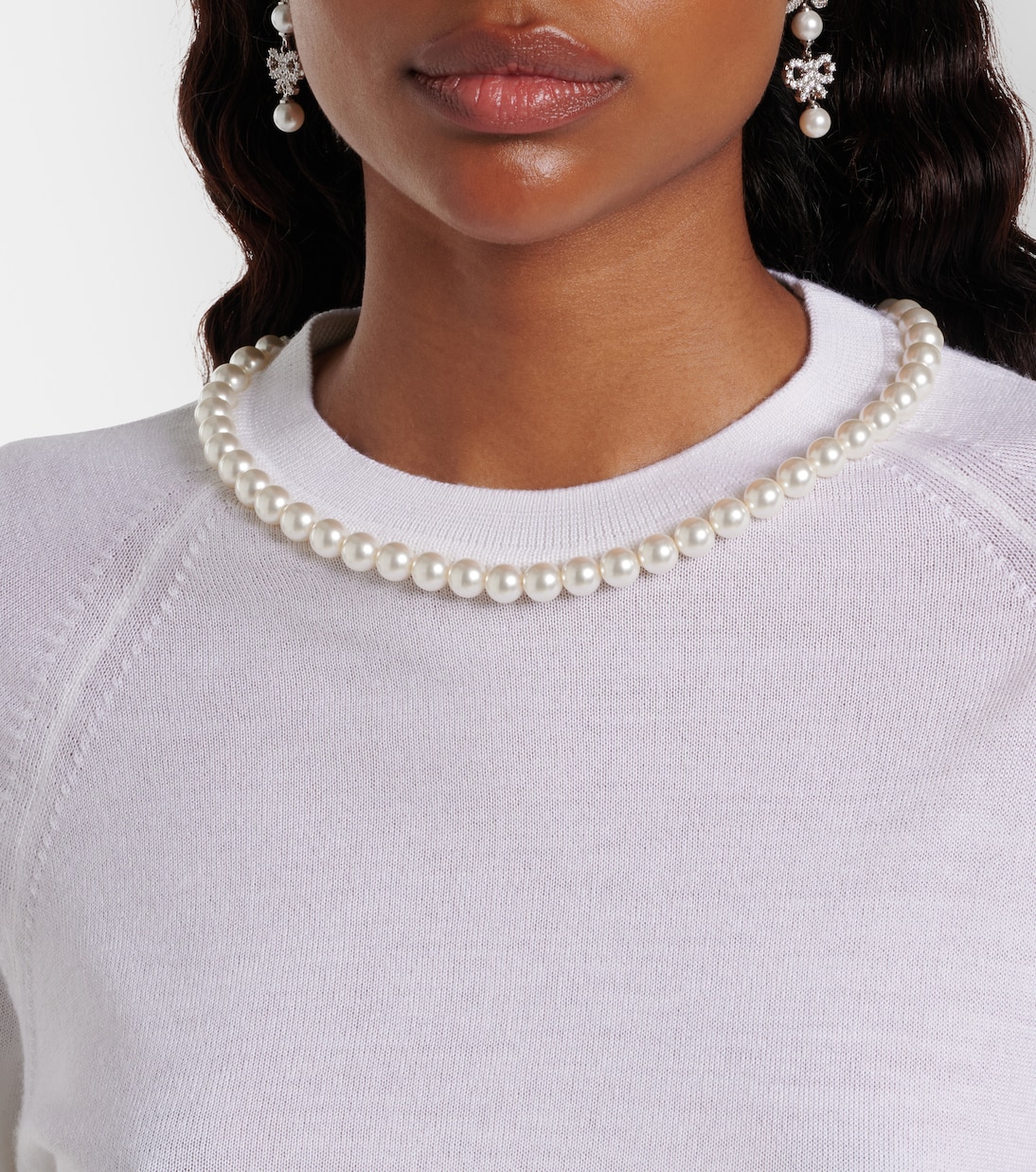 Embellished wool and silk top | Simone Rocha