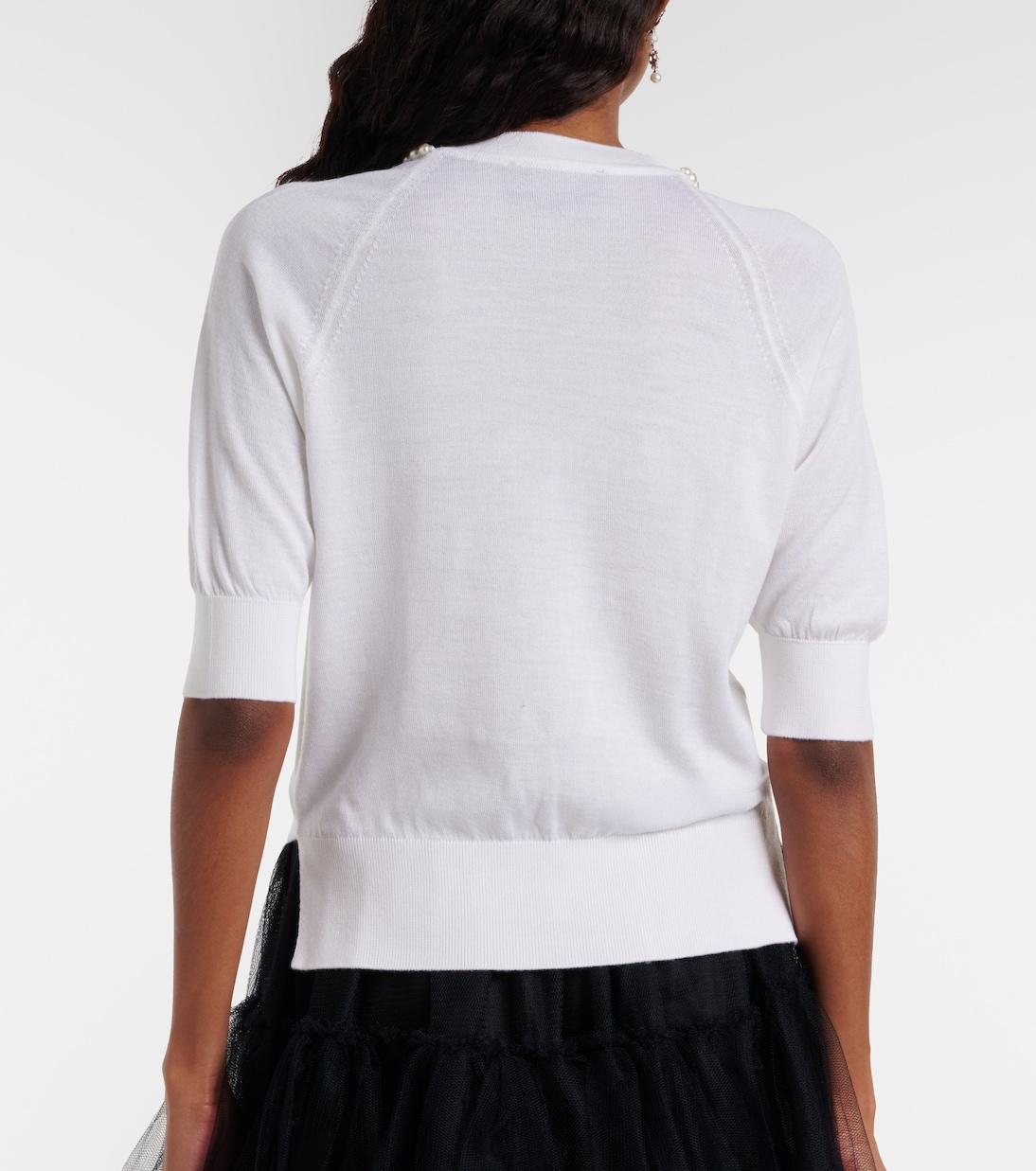 Embellished wool and silk top | Simone Rocha