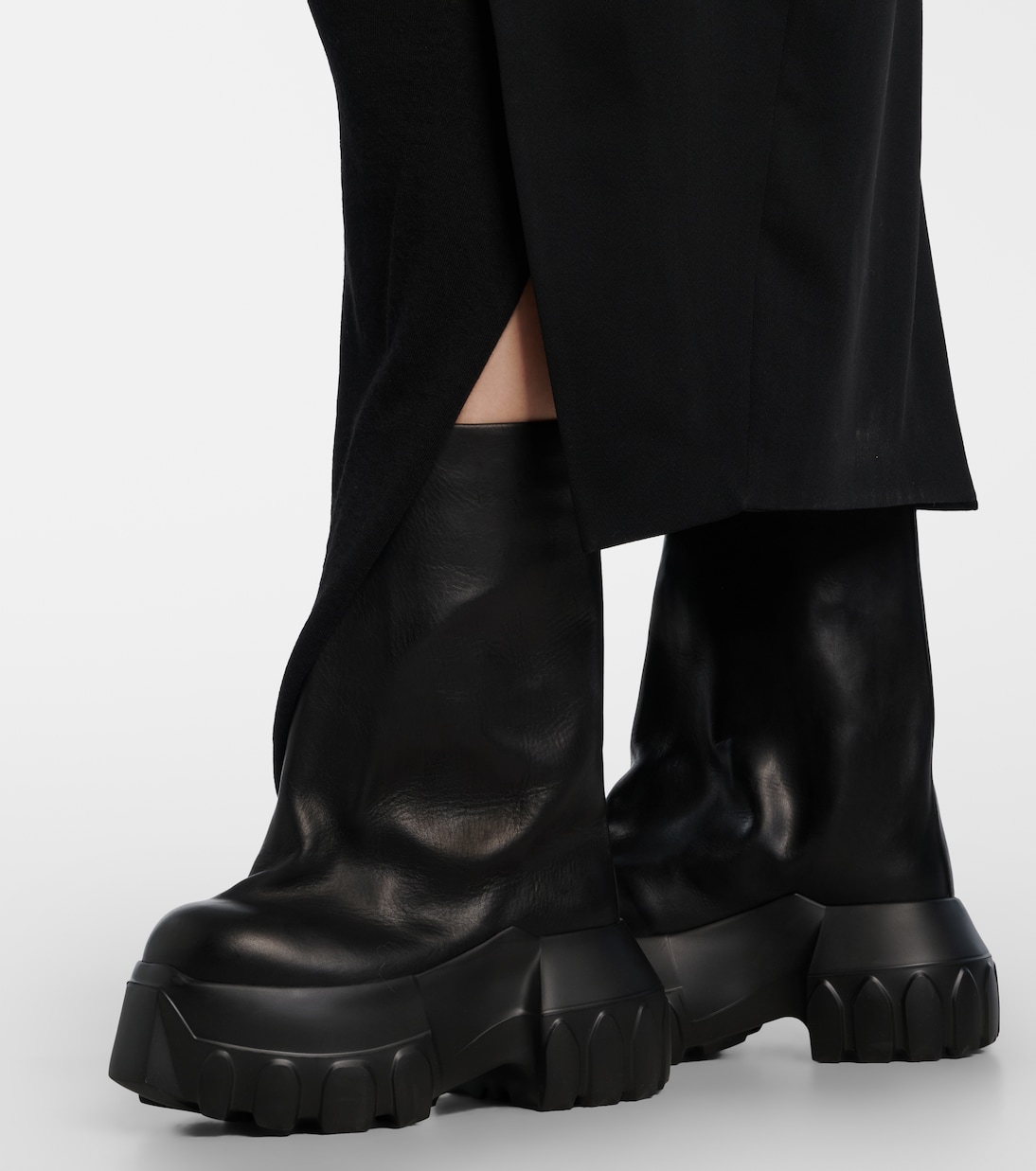 Stiefel Mega Tractor aus Leder | Rick Owens