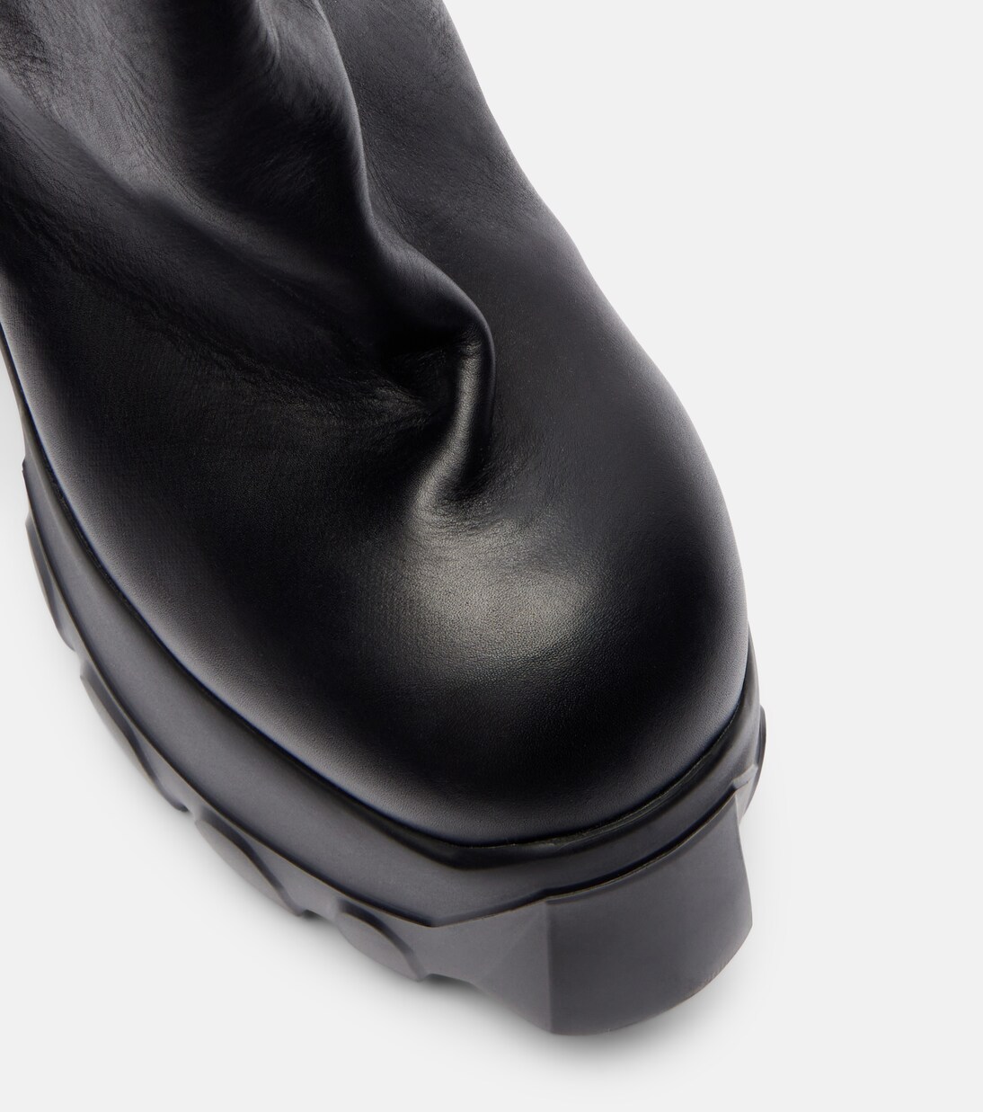 Stiefel Mega Tractor aus Leder | Rick Owens