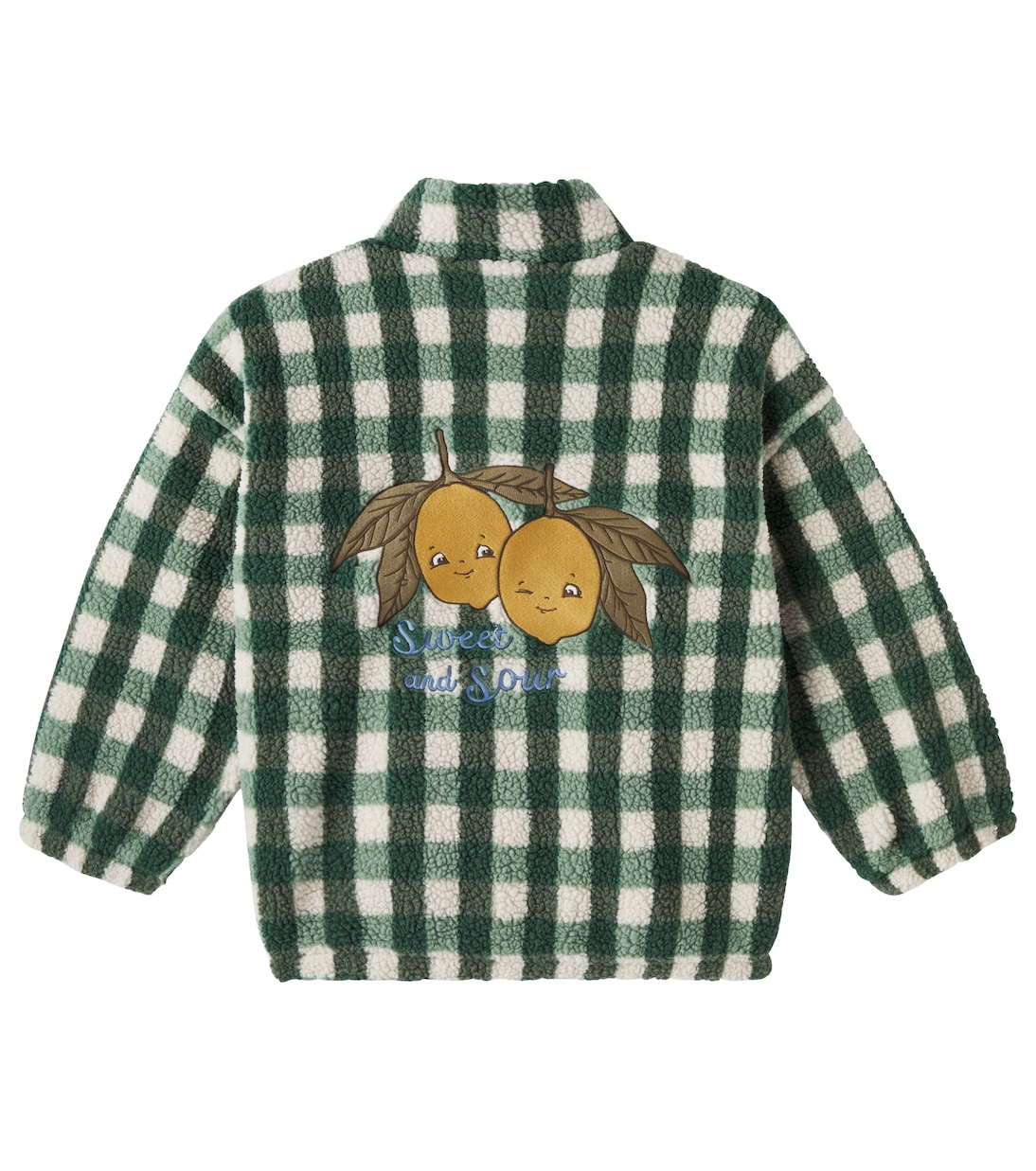 Jody checked embroidered teddy jacket | Konges Sløjd