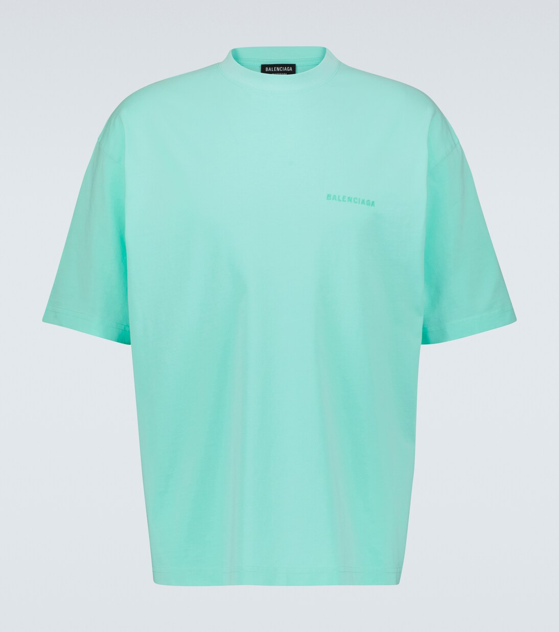 Medium fit short sleeved T shirt in green Balenciaga Mytheresa