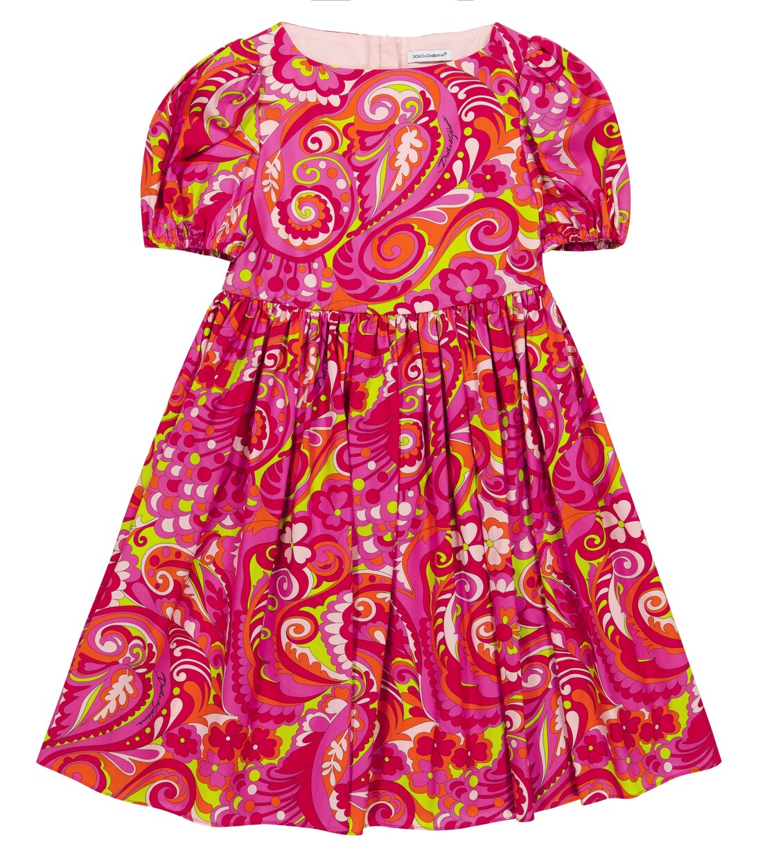 Bedrucktes Kleid aus Baumwolle | Dolce&Gabbana Kids