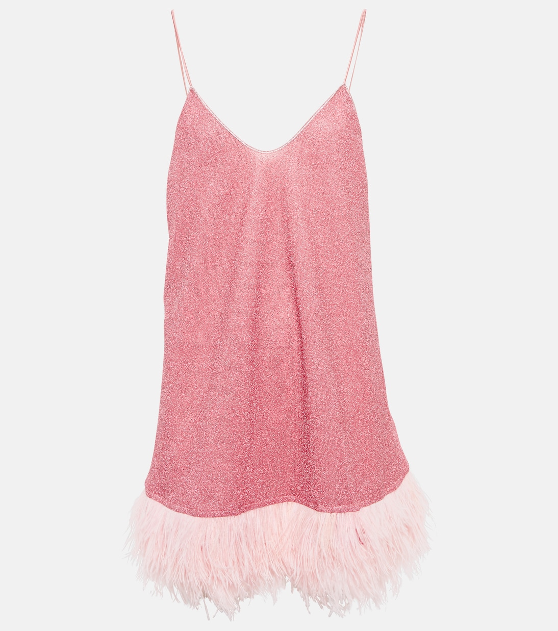 Lumière feather-trimmed minidress | Oséree