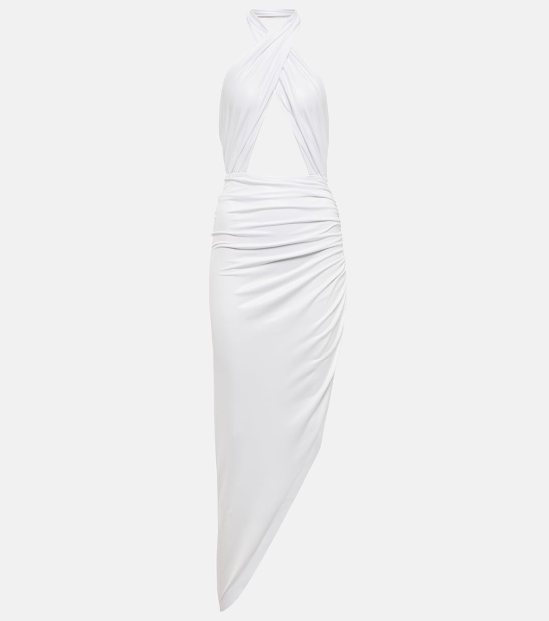 Cutout halterneck midi dress | Norma Kamali