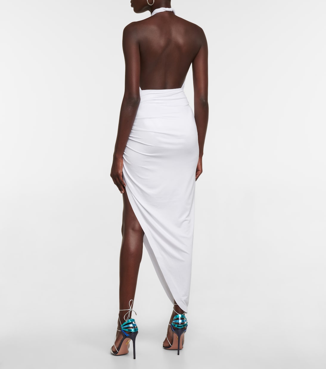 Cutout halterneck midi dress | Norma Kamali