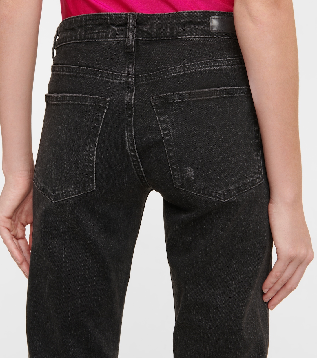 Jeans Girlfriend cropped de tiro medio | AG Jeans