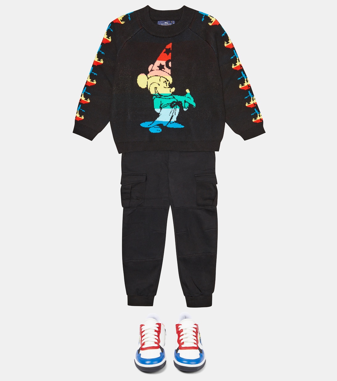x Disney® - Pullover in jacquard di misto cotone e lana | Stella McCartney Kids