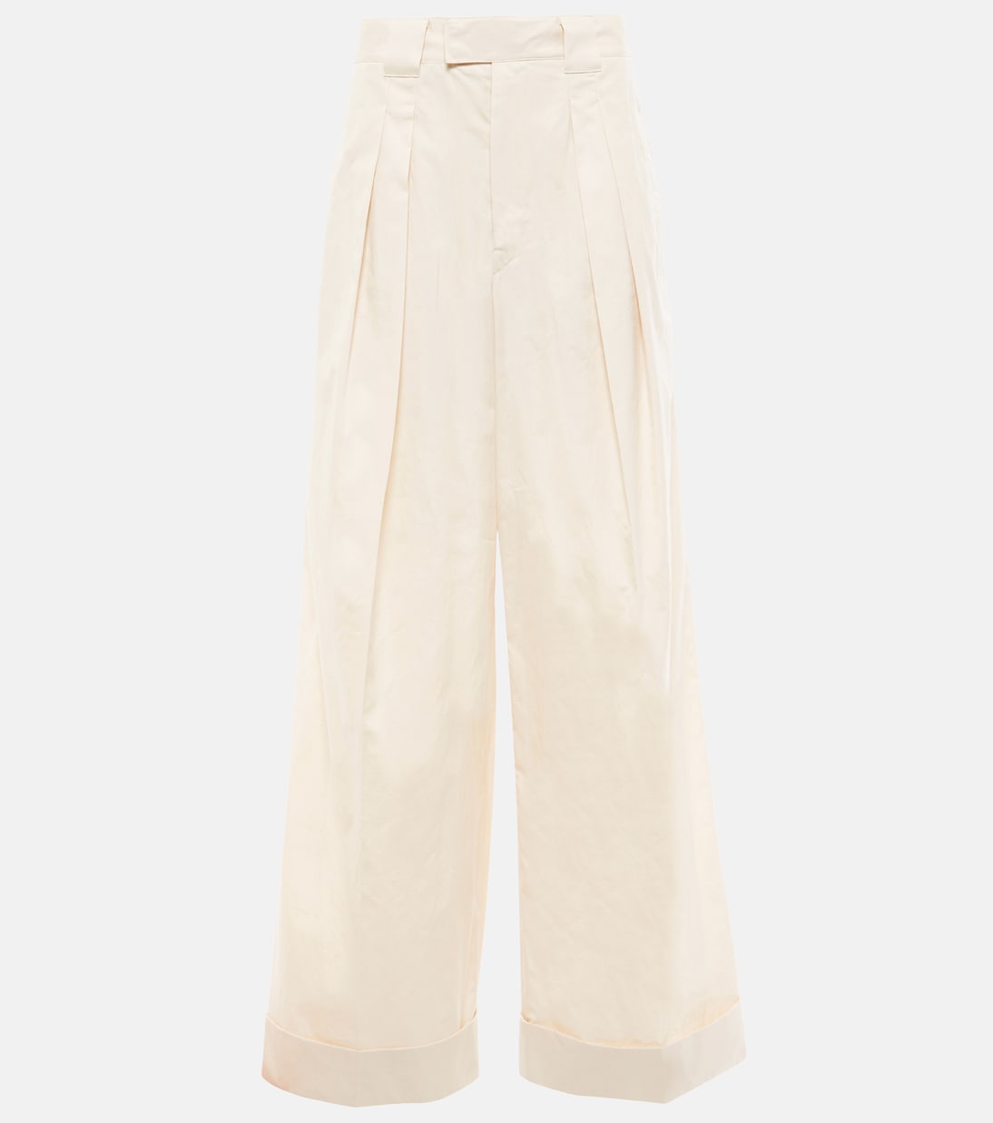 Pantalones anchos de popelín de algodón | Lemaire