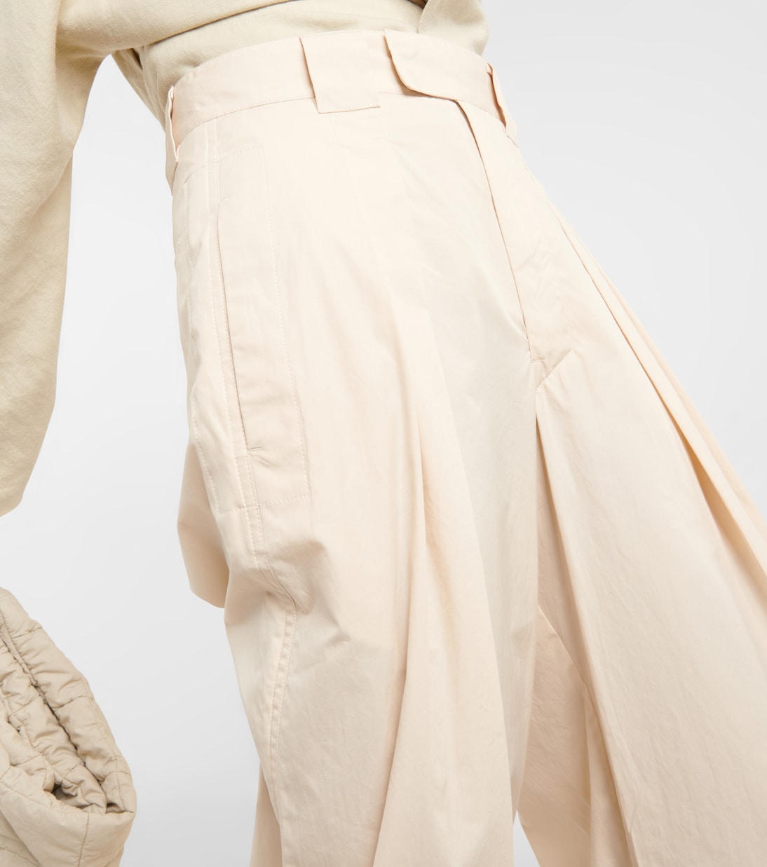 Pantalones anchos de popelín de algodón | Lemaire