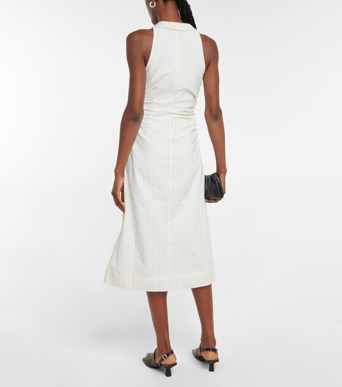 Abito midi in seersucker | Ganni
