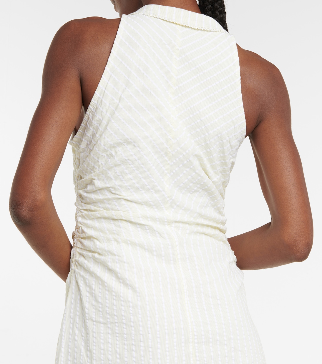 Abito midi in seersucker | Ganni