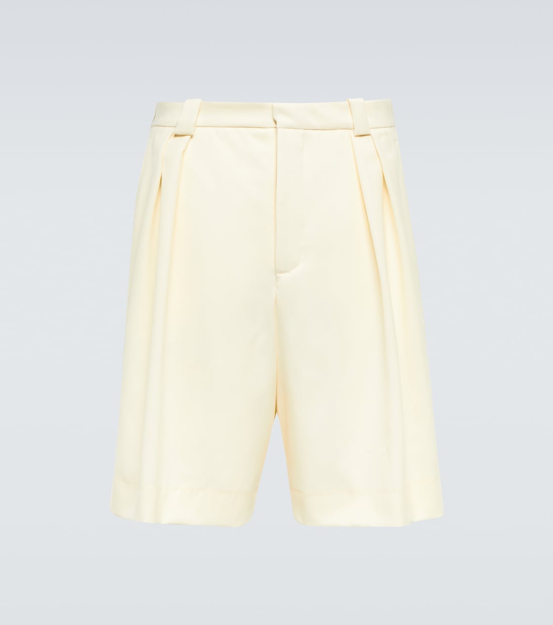 Shorts anchos de lana con tiro alto | King & Tuckfield