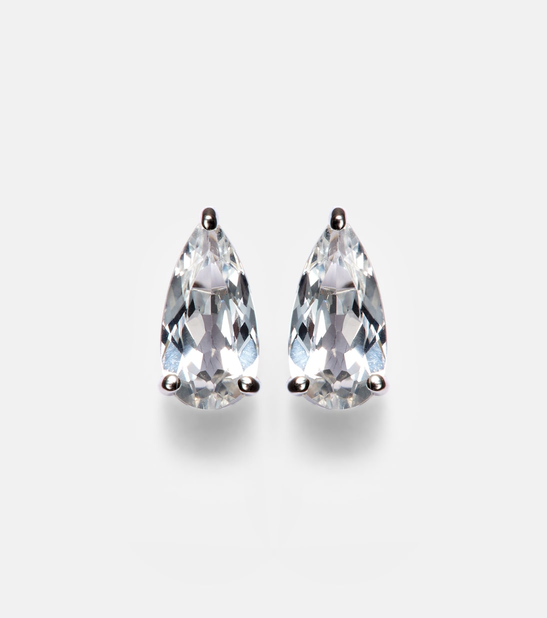 Ayda 14kt gold stud earrings with topaz | Suzanne Kalan