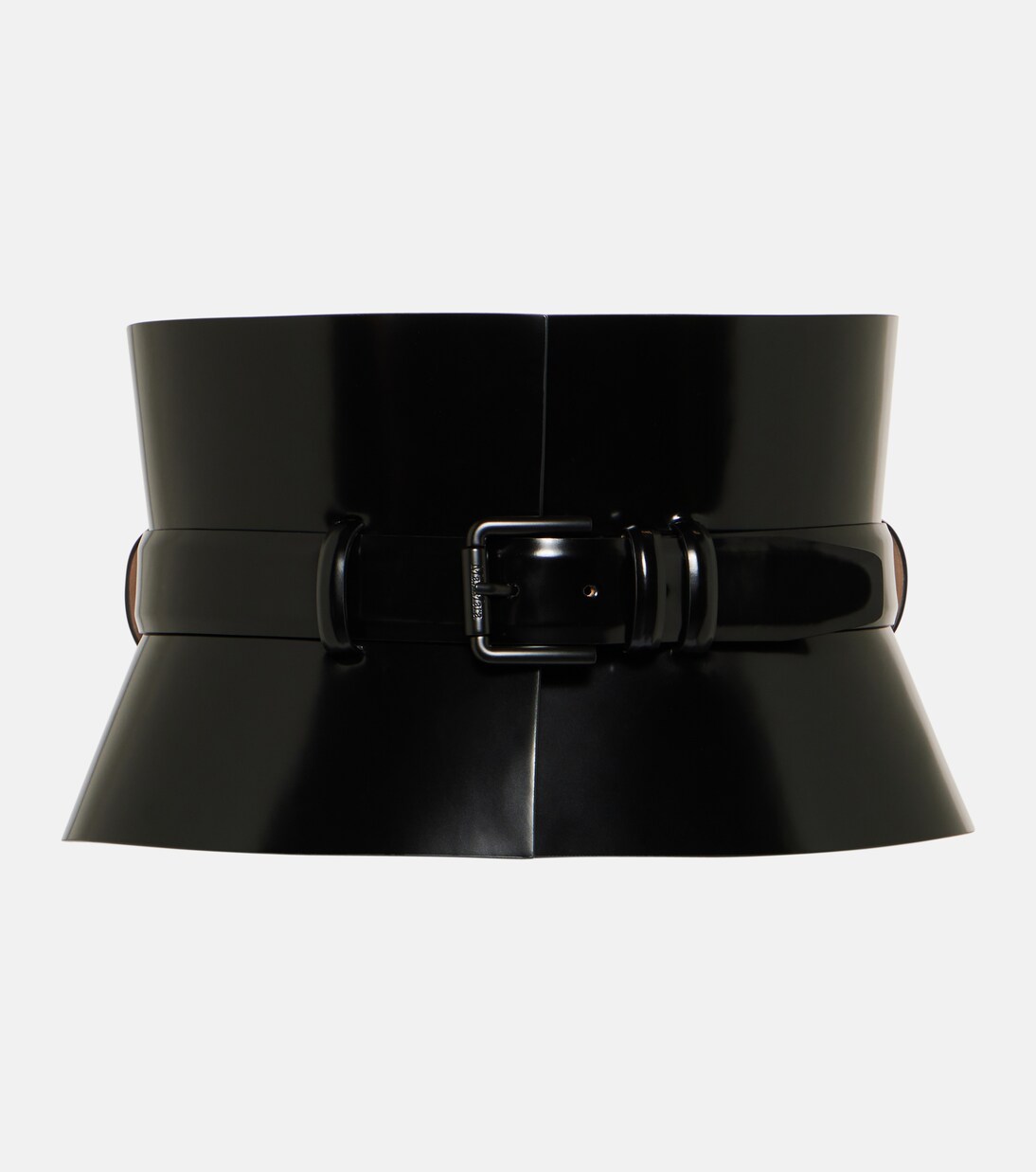 Bustier175 patent leather belt in black - Max Mara | Mytheresa