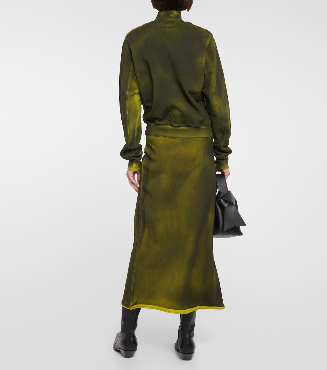 Zipped cotton fleece sweatshirt | Acne Studios