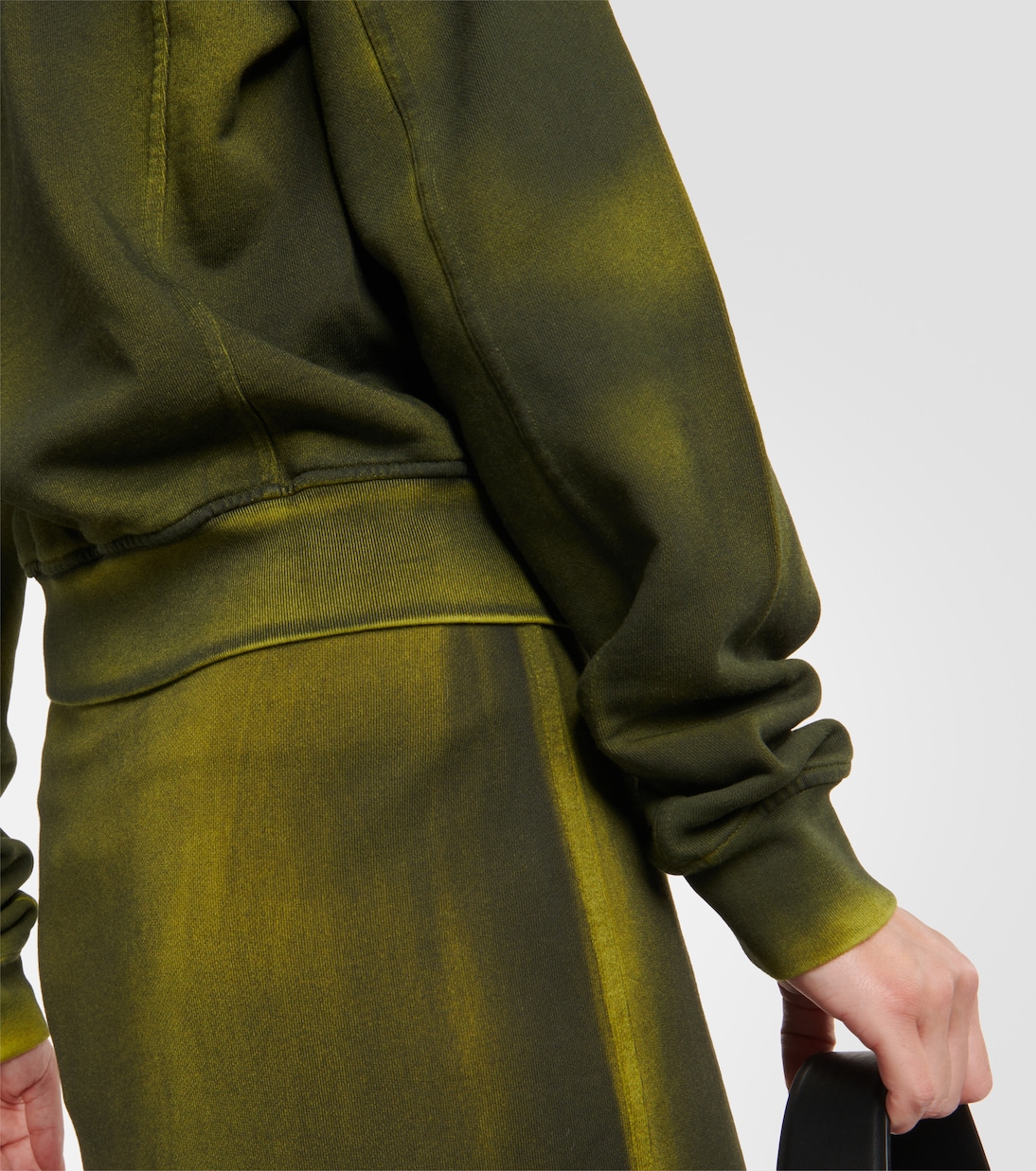 Zipped cotton fleece sweatshirt | Acne Studios