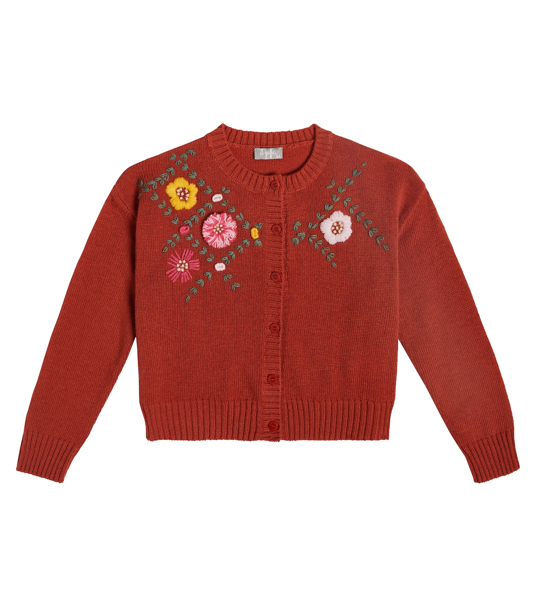 Embroidered wool cardigan | Il Gufo