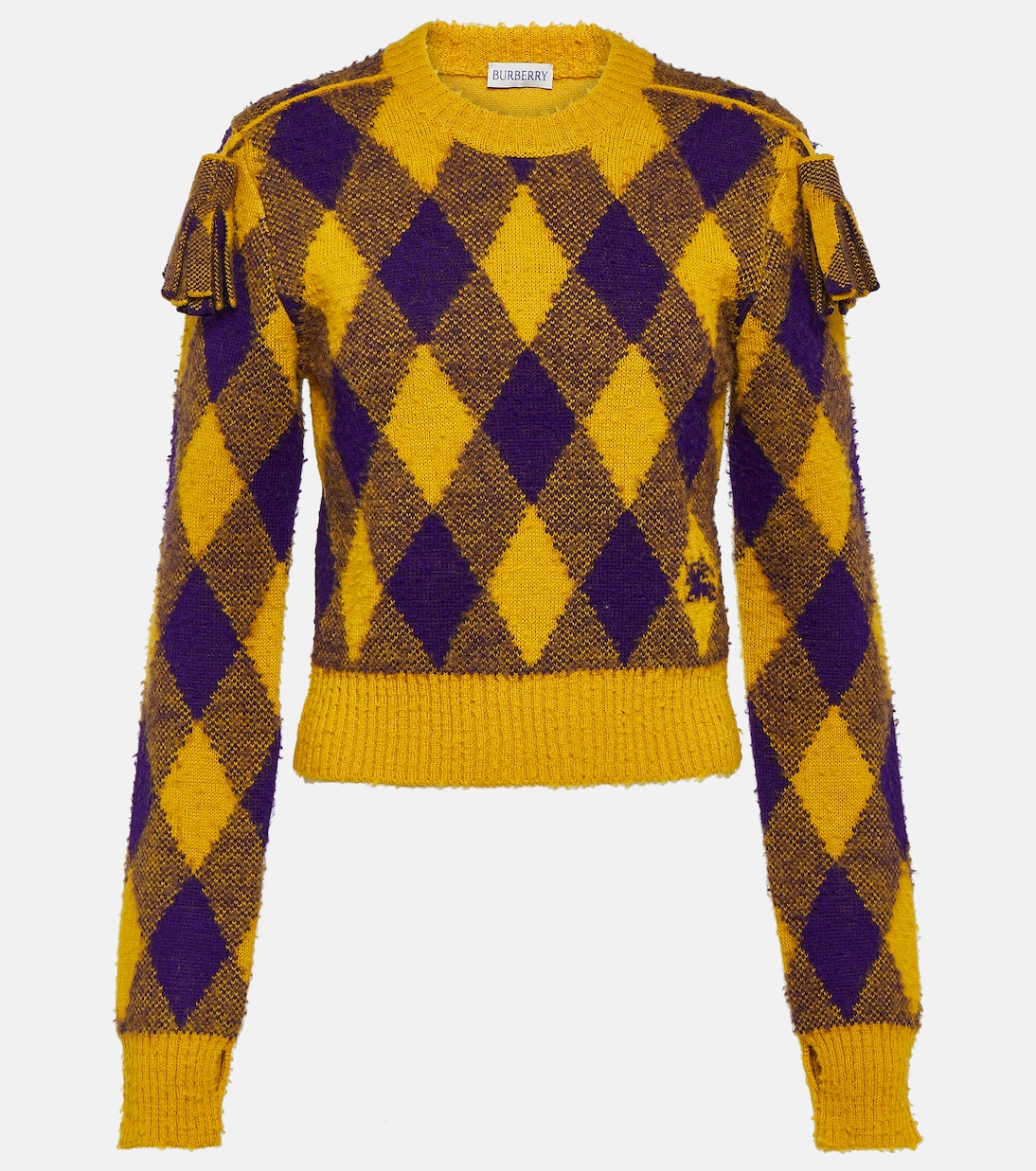Pullover Argyle in lana jacquard | Burberry